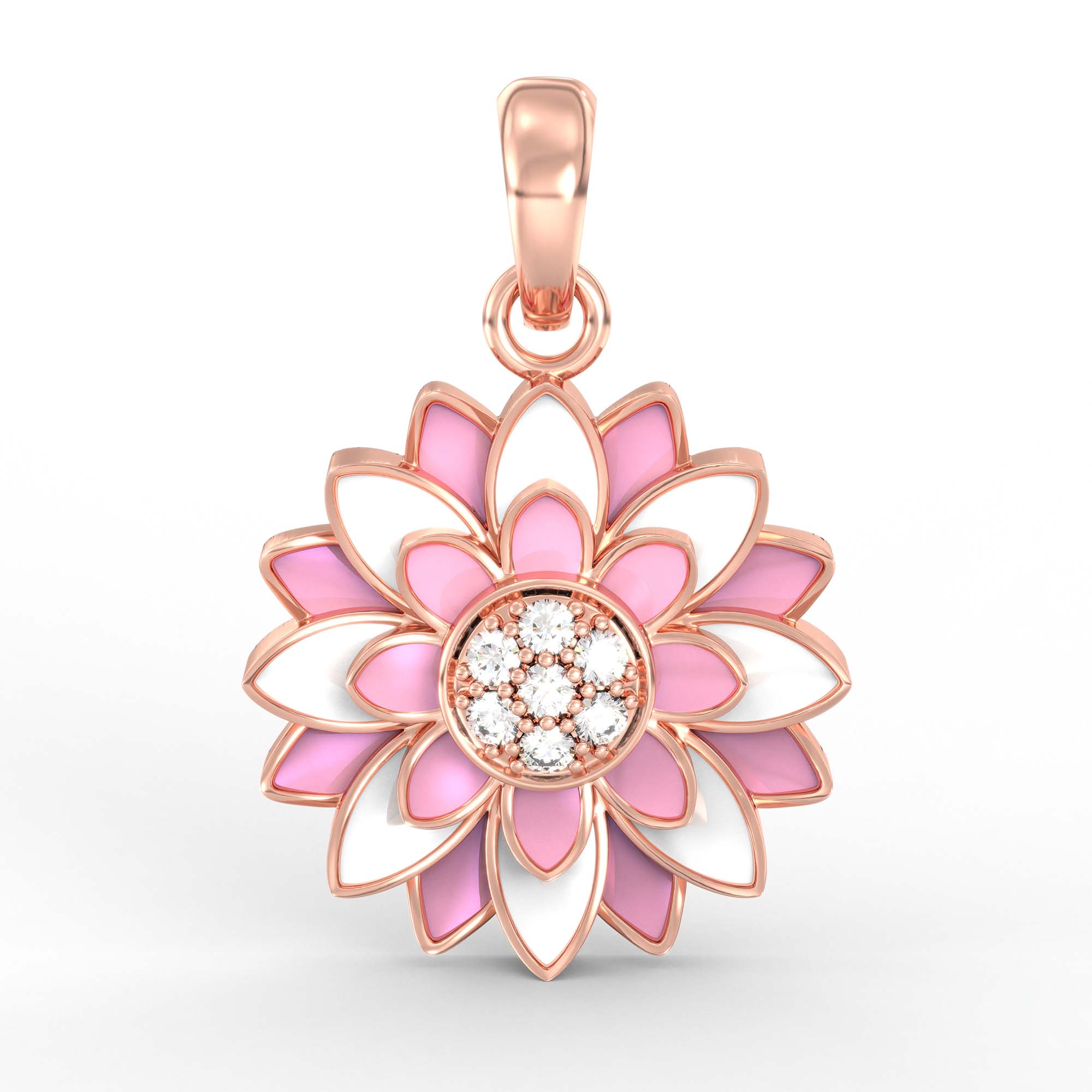 Kids Pendant in 18K Rose Gold with Lab grown diamond thumbnail