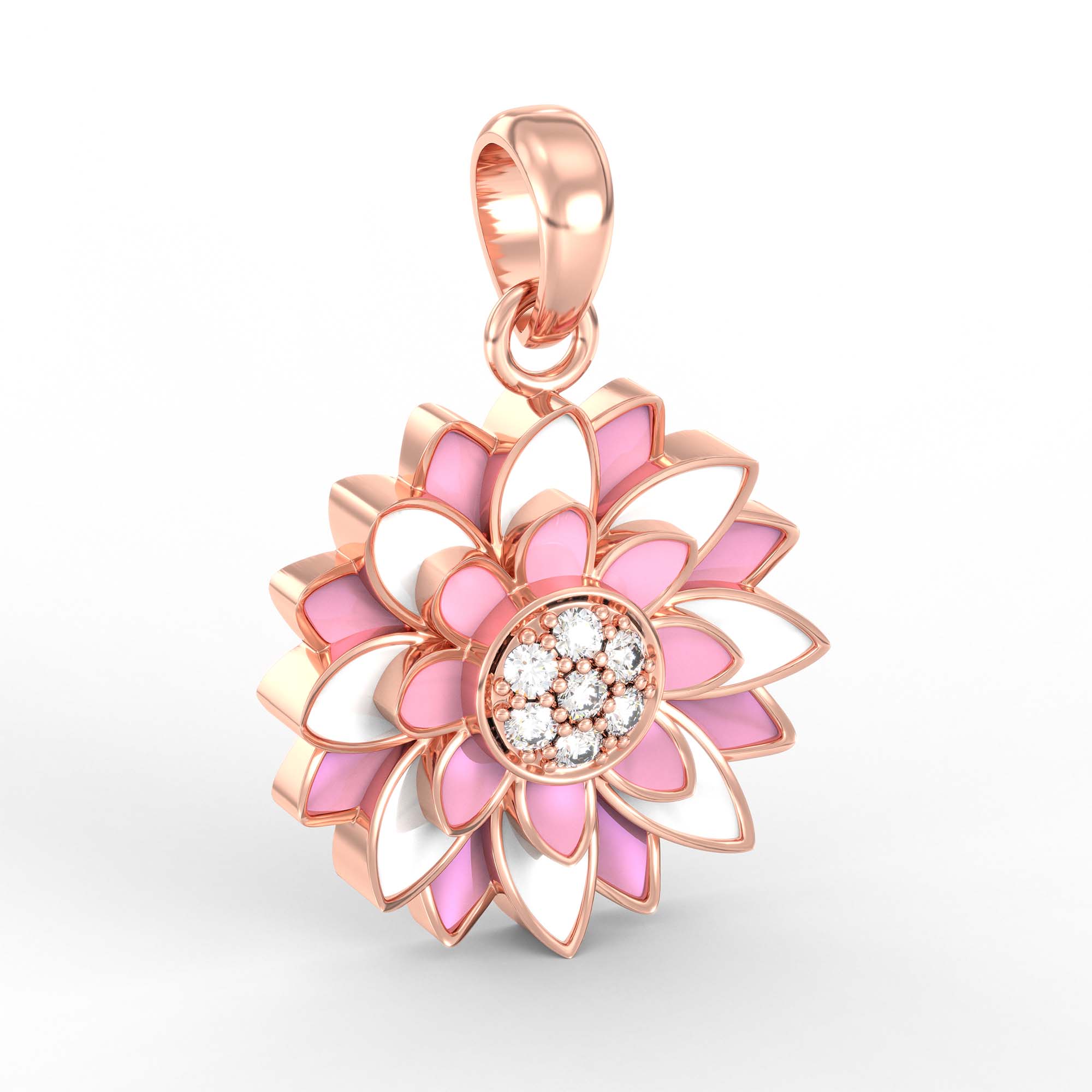 Kids Pendant in 18K Rose Gold with Lab grown diamond thumbnail