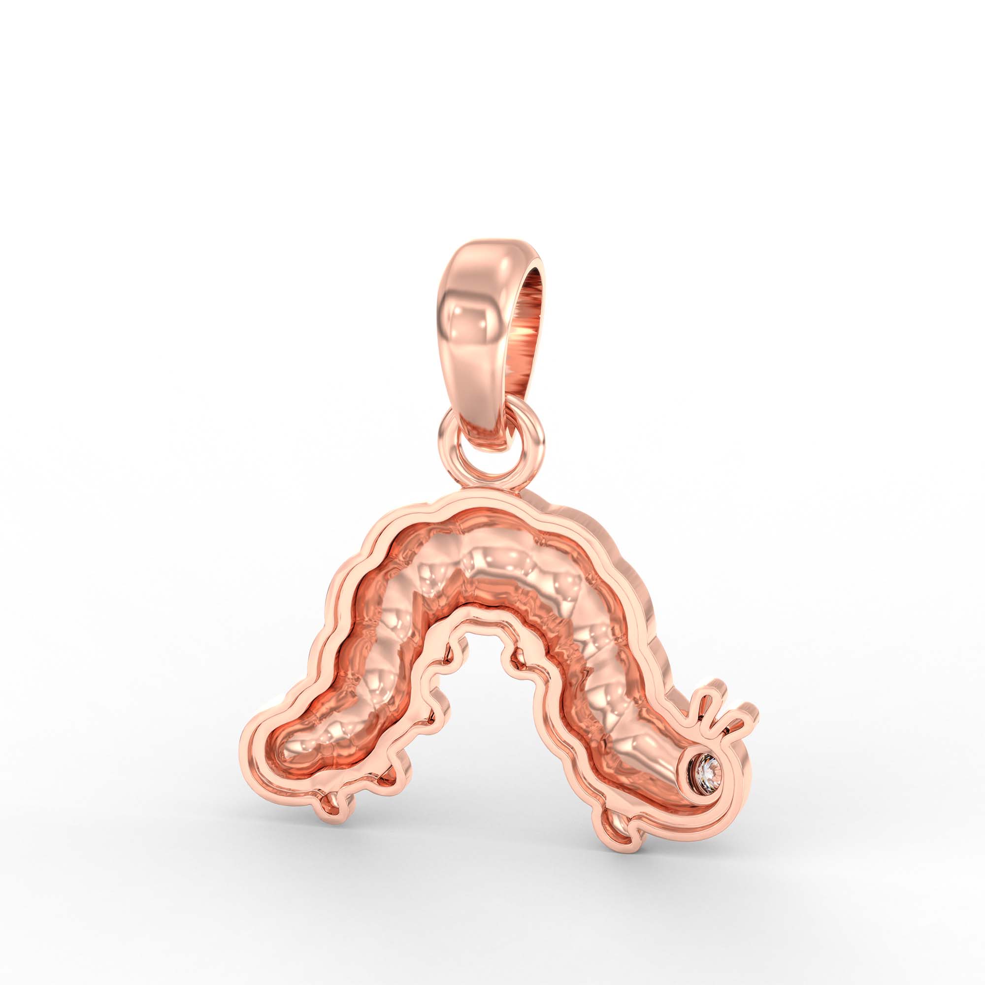 Kids Pendant in 18K Rose Gold with Lab grown diamond thumbnail