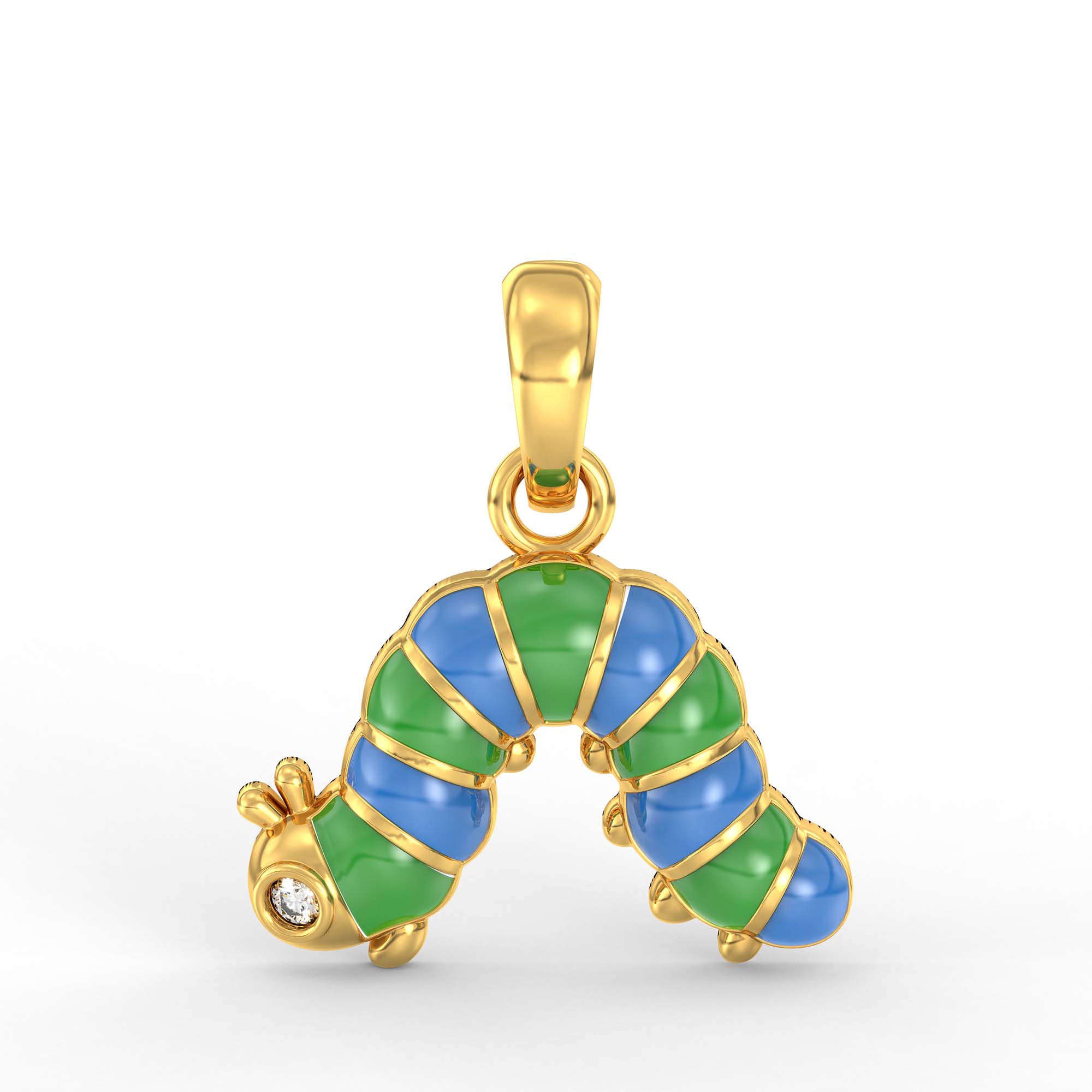Kids Pendant in 22K Yellow Gold with Lab grown diamond thumbnail