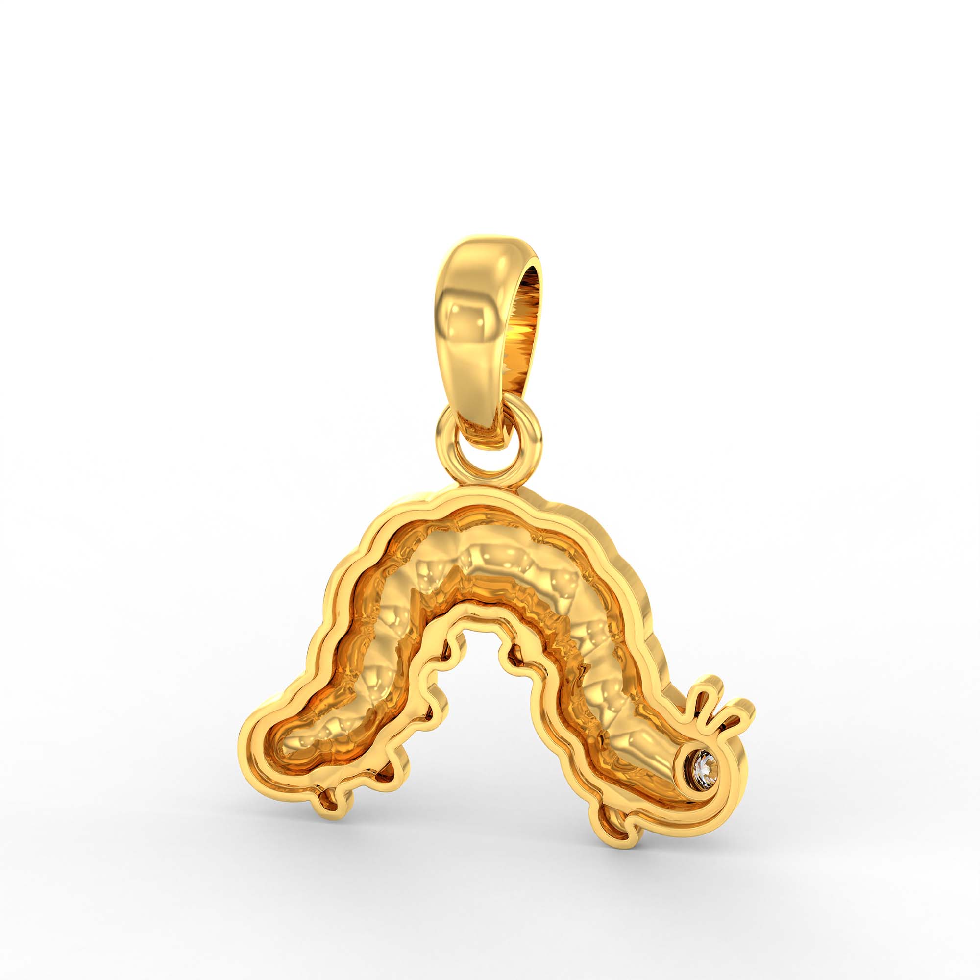Kids Pendant in 22K Yellow Gold with Lab grown diamond thumbnail