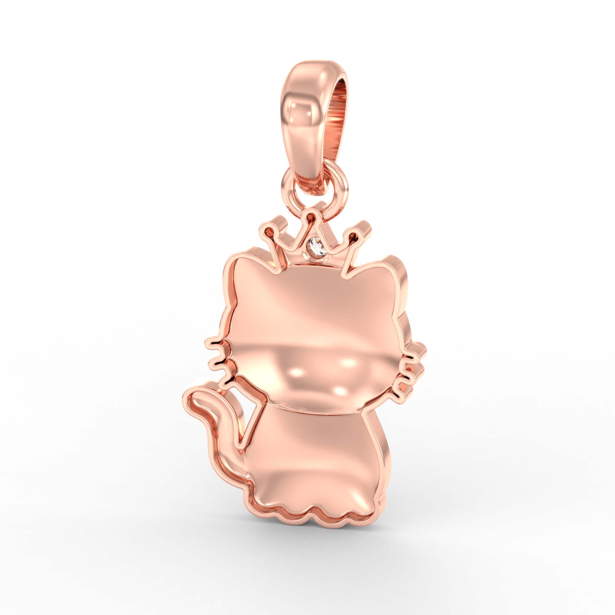 Kids Pendant in 18K Rose Gold with Lab grown diamond thumbnail