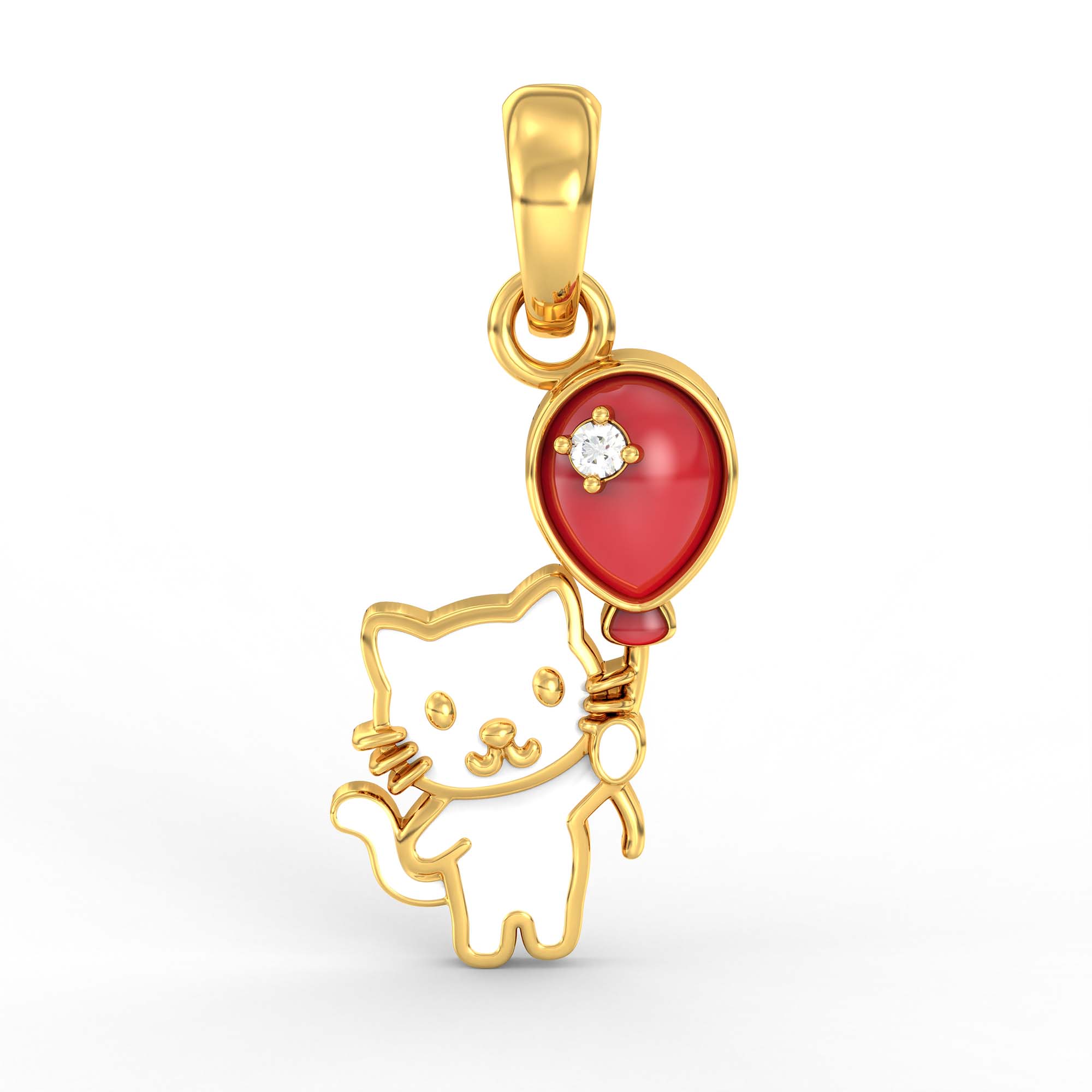 Kids Pendant in 22K Yellow Gold with Lab grown diamond thumbnail