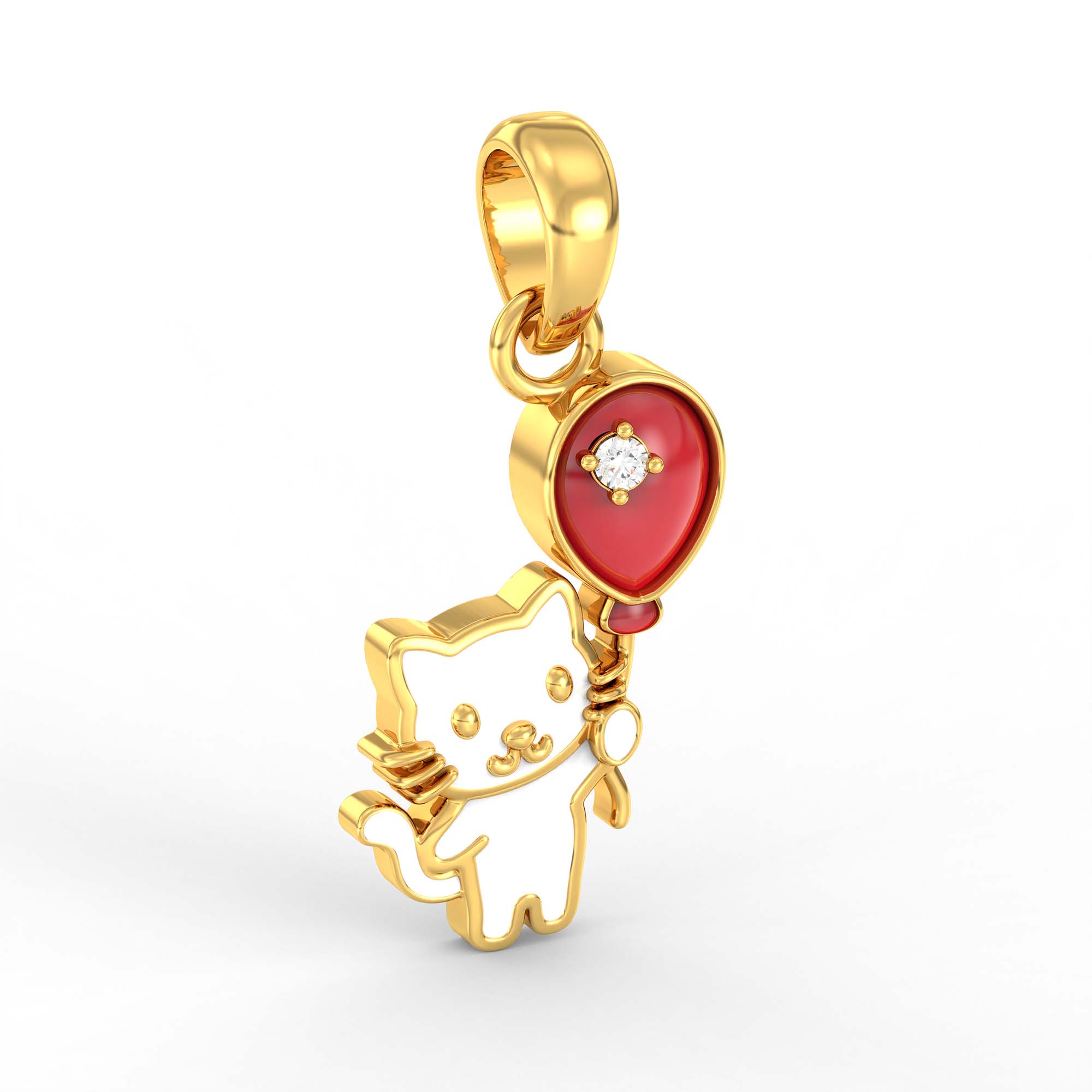 Kids Pendant in 22K Yellow Gold with Lab grown diamond thumbnail