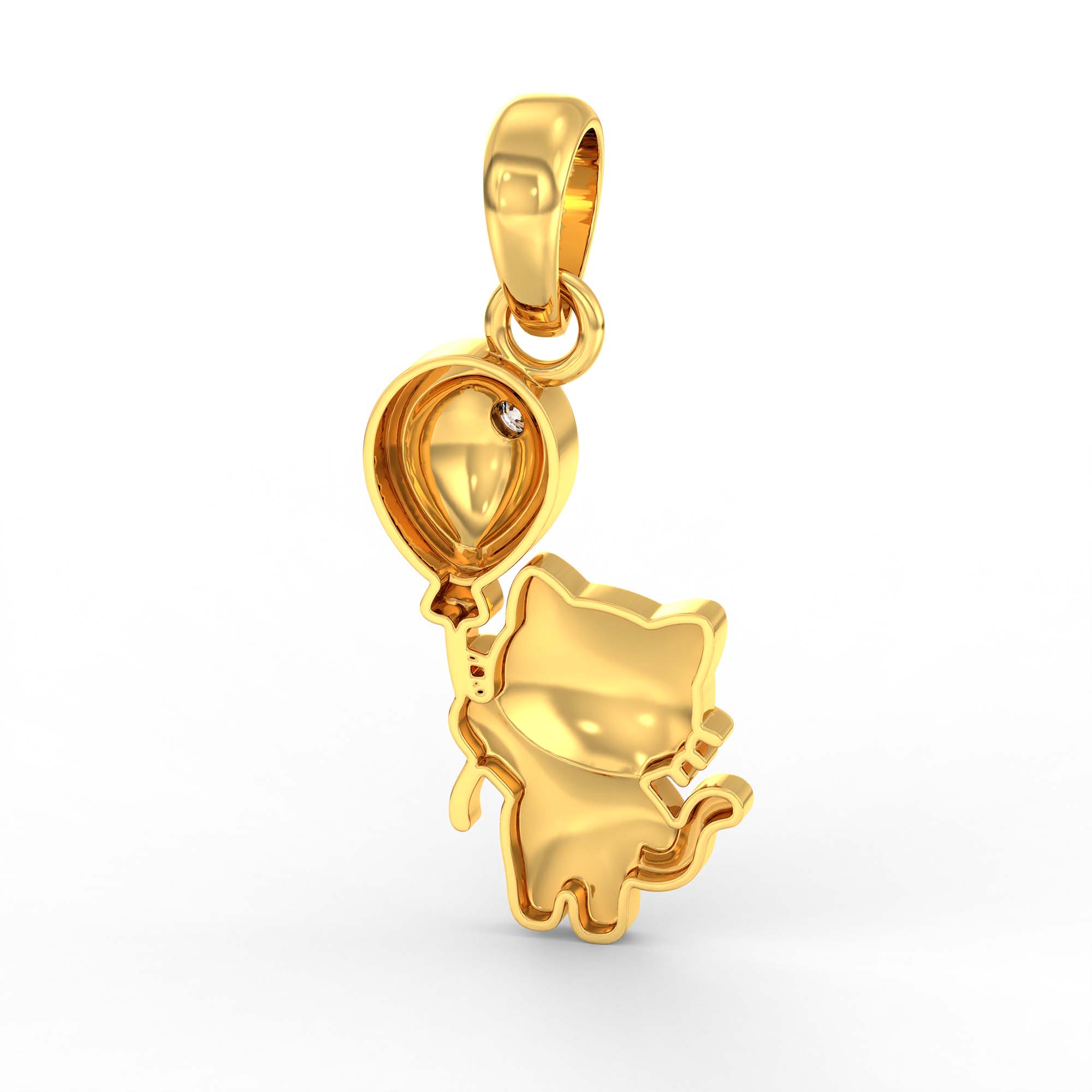 Kids Pendant in 22K Yellow Gold with Lab grown diamond thumbnail
