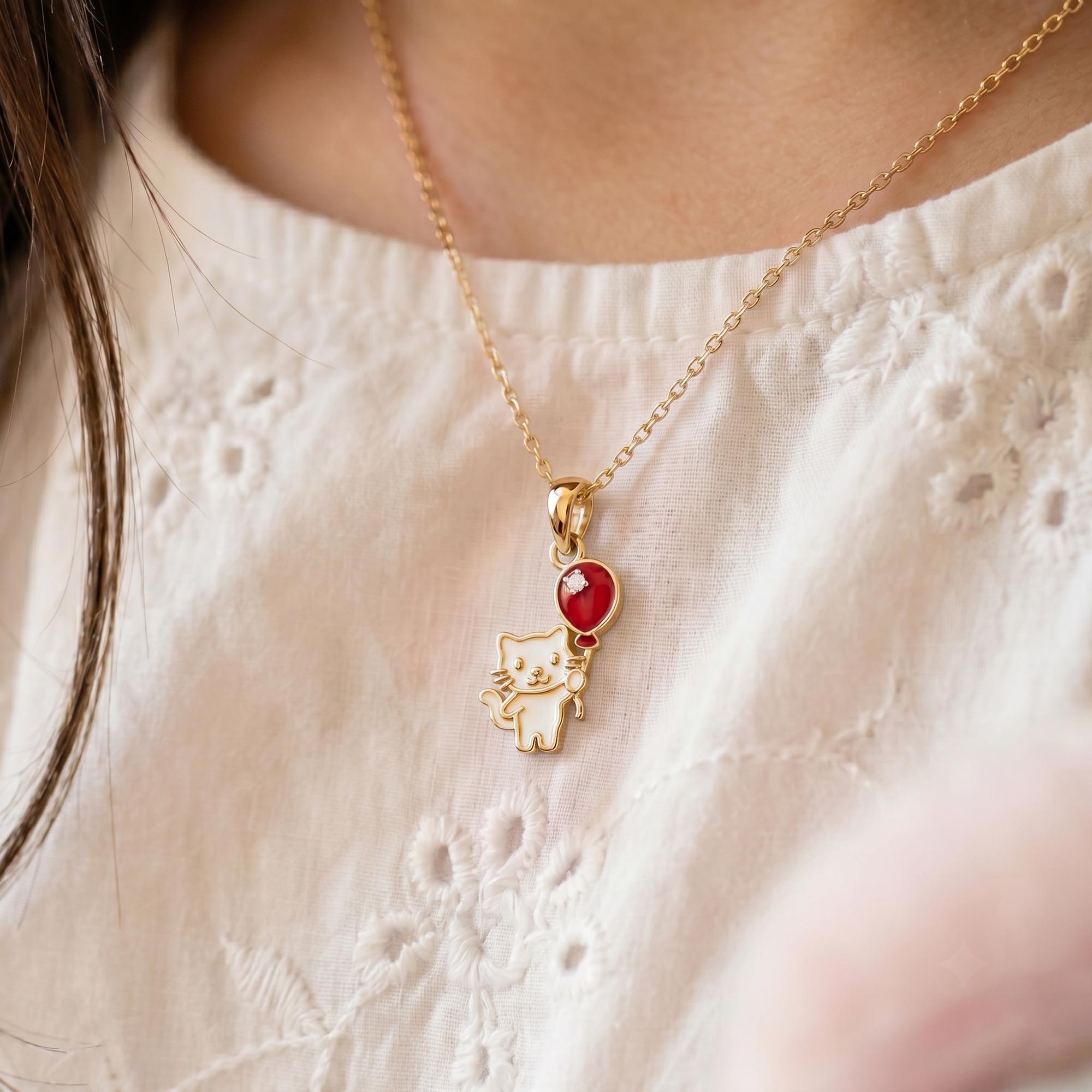 Kids Pendant in 22K Yellow Gold with Lab grown diamond thumbnail