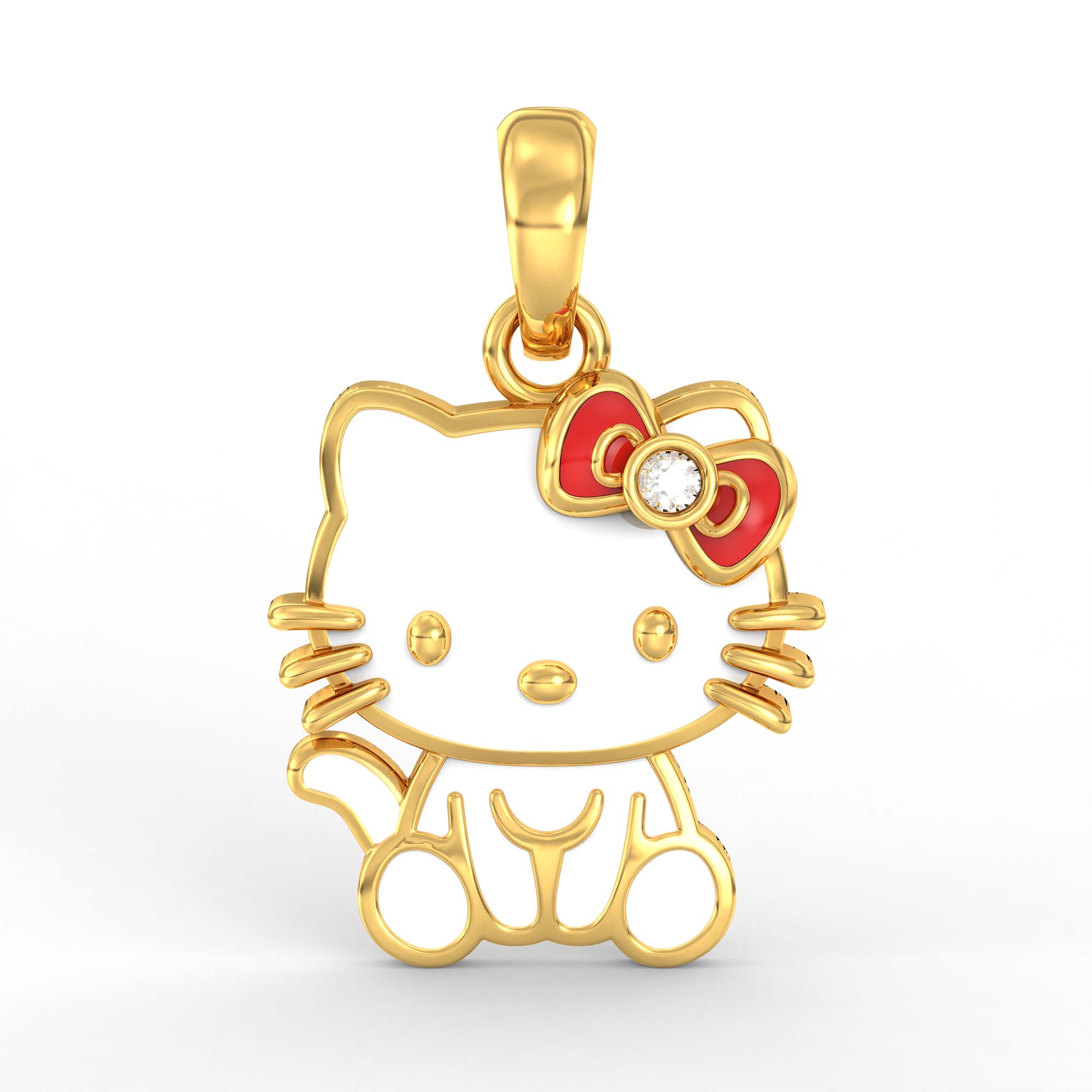 Kids Pendant in 22K Yellow Gold with Lab grown diamond thumbnail