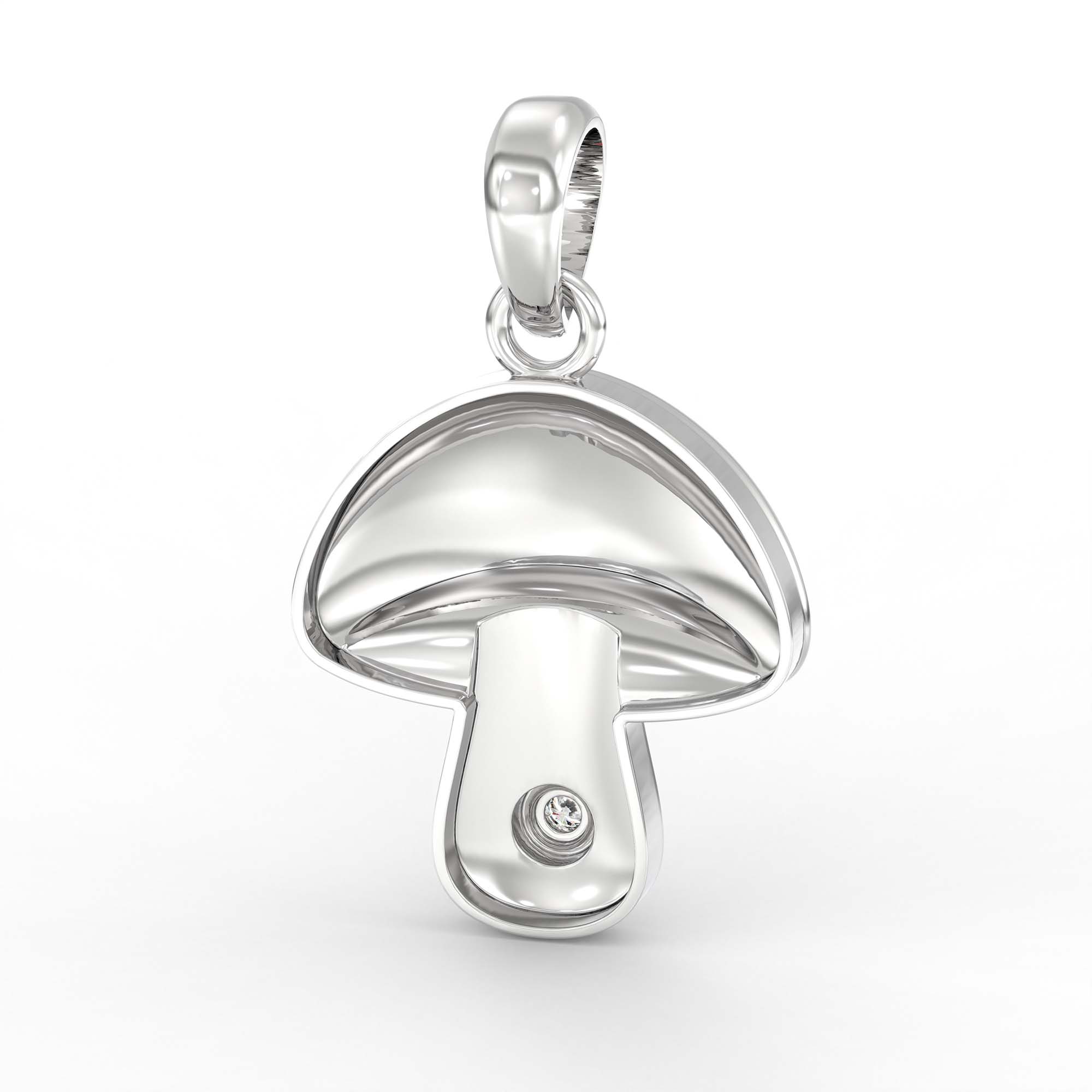Kids Pendant in 18K White Gold with Lab grown diamond thumbnail