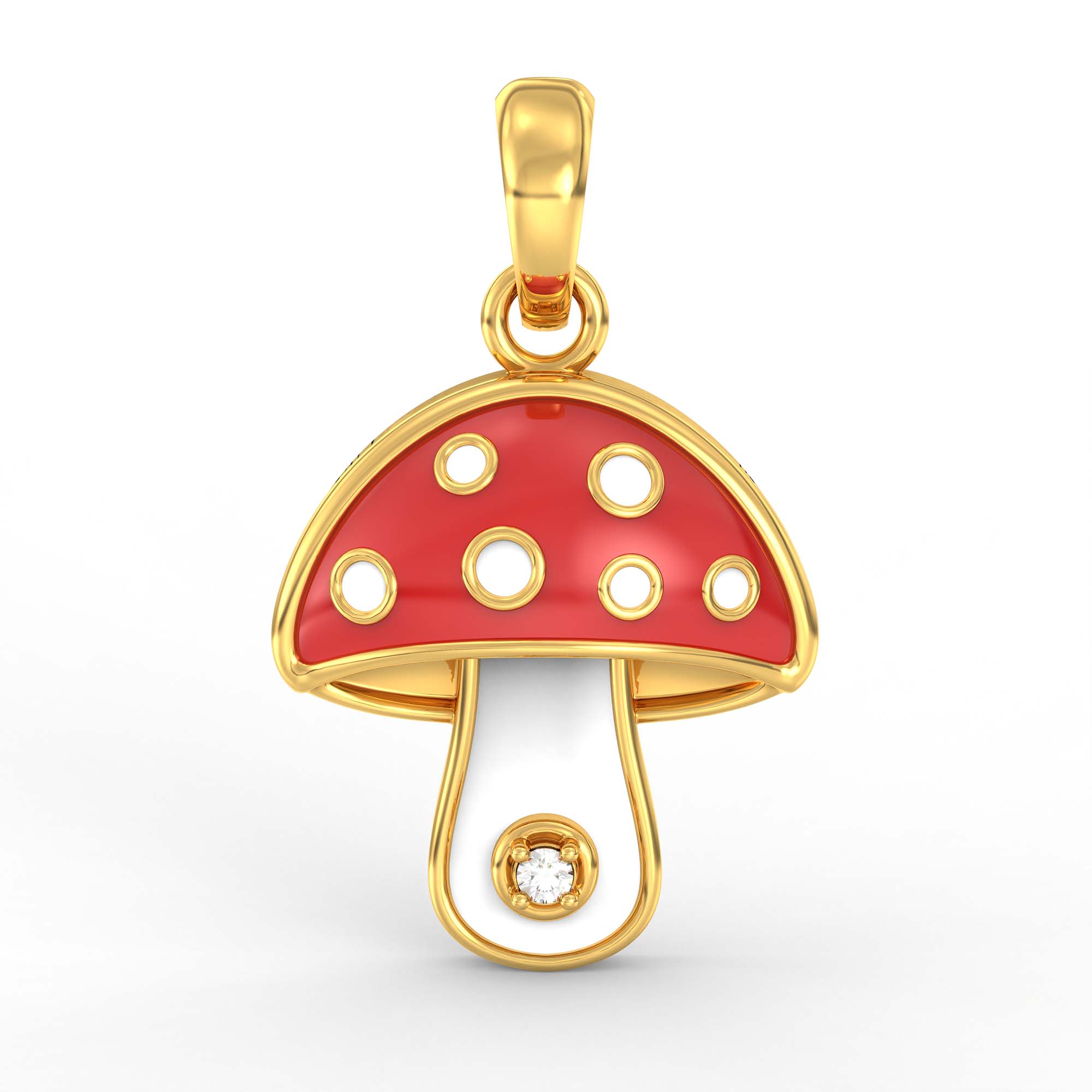 Kids Pendant in 22K Yellow Gold with Lab grown diamond thumbnail
