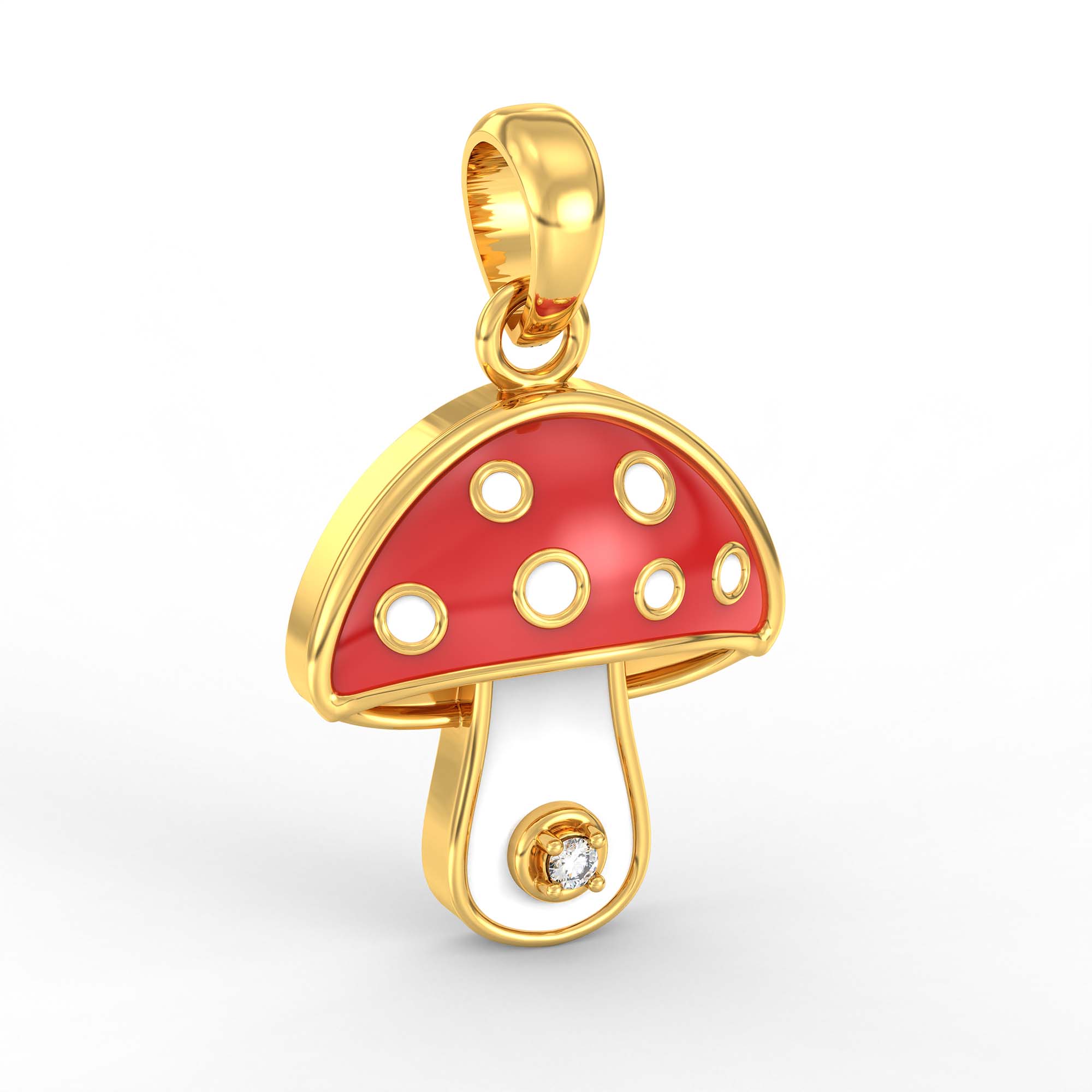 Kids Pendant in 22K Yellow Gold with Lab grown diamond thumbnail