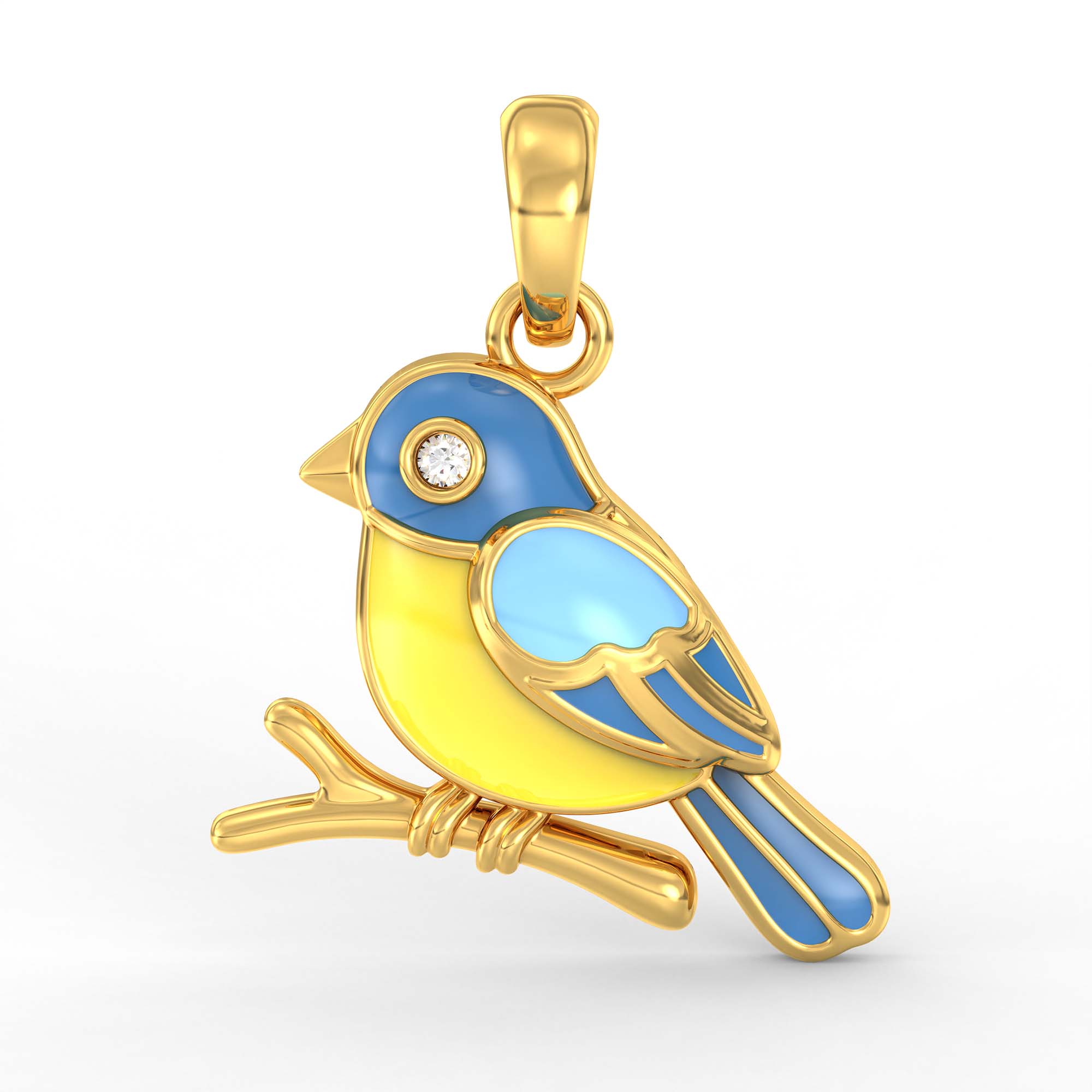 Kids Pendant in 22K Yellow Gold with Lab grown diamond thumbnail