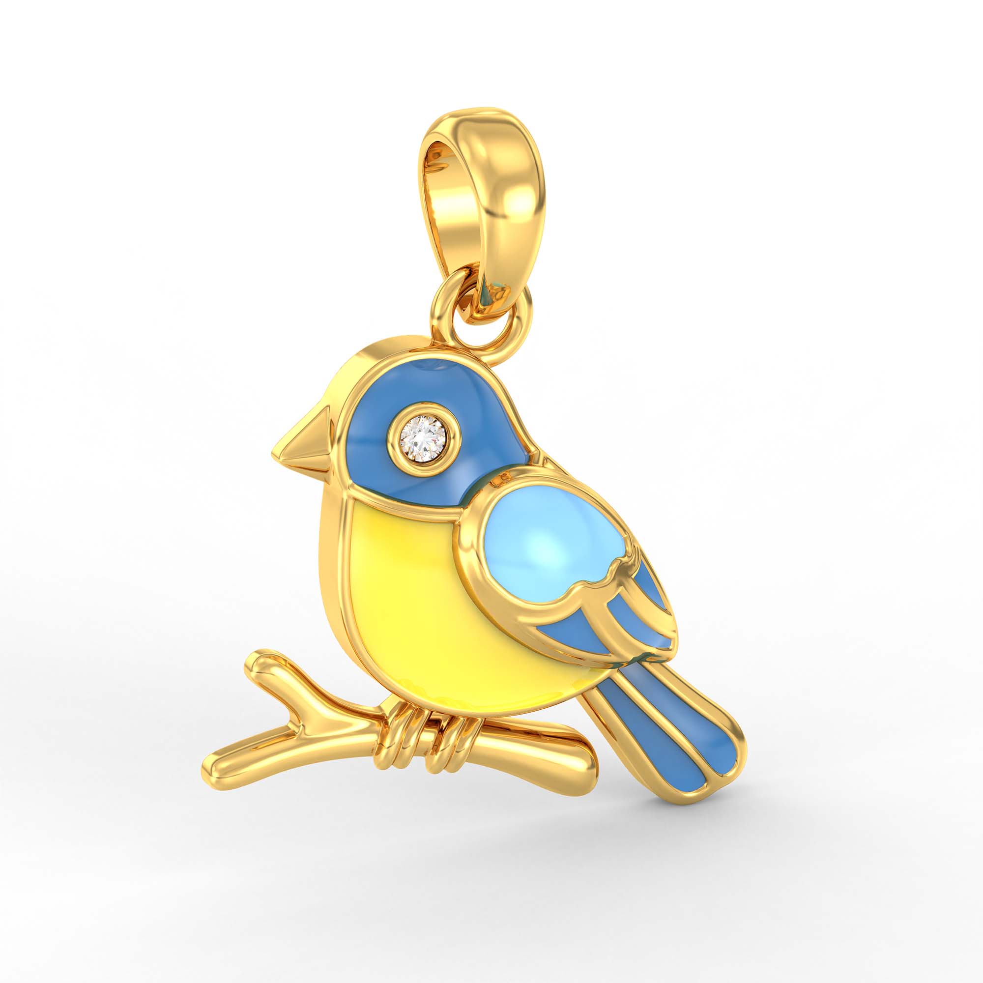 Kids Pendant in 22K Yellow Gold with Lab grown diamond thumbnail