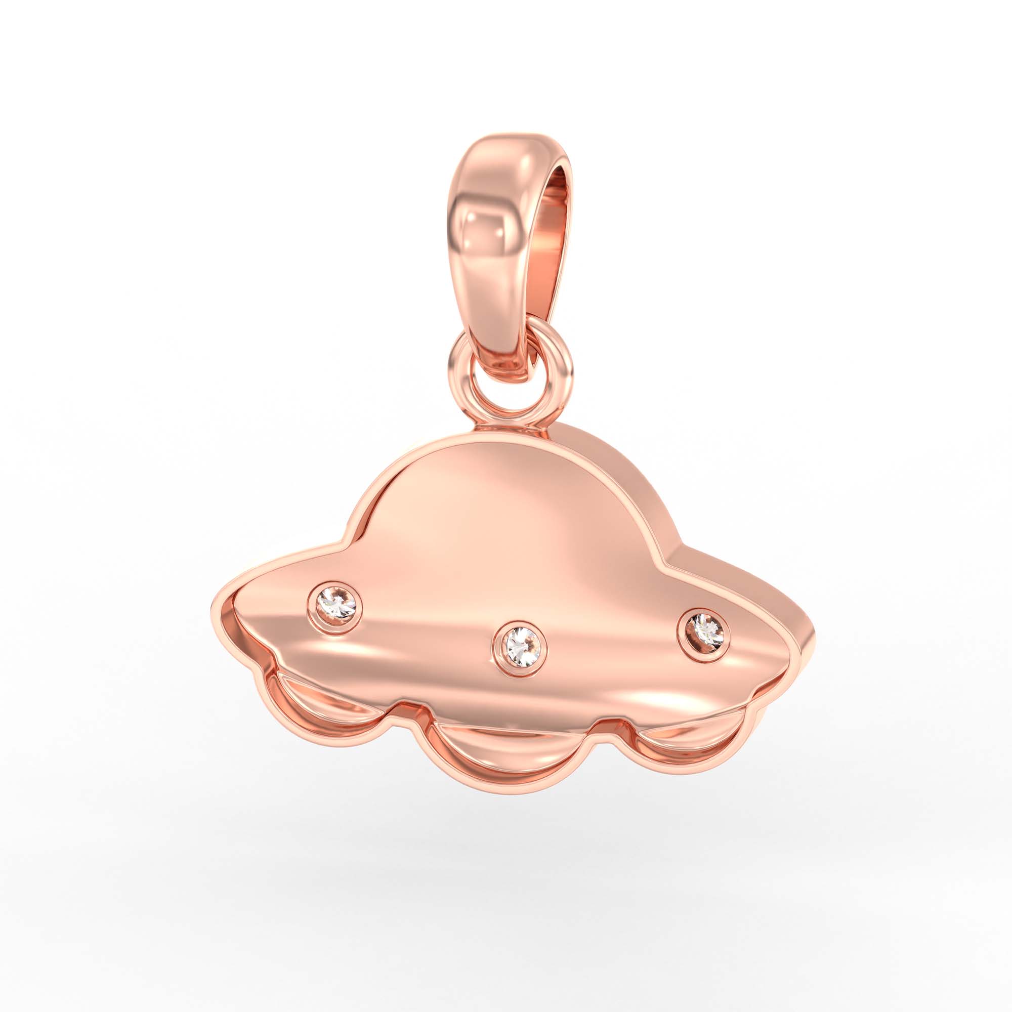 Kids Pendant in 18K Rose Gold with Lab grown diamond thumbnail