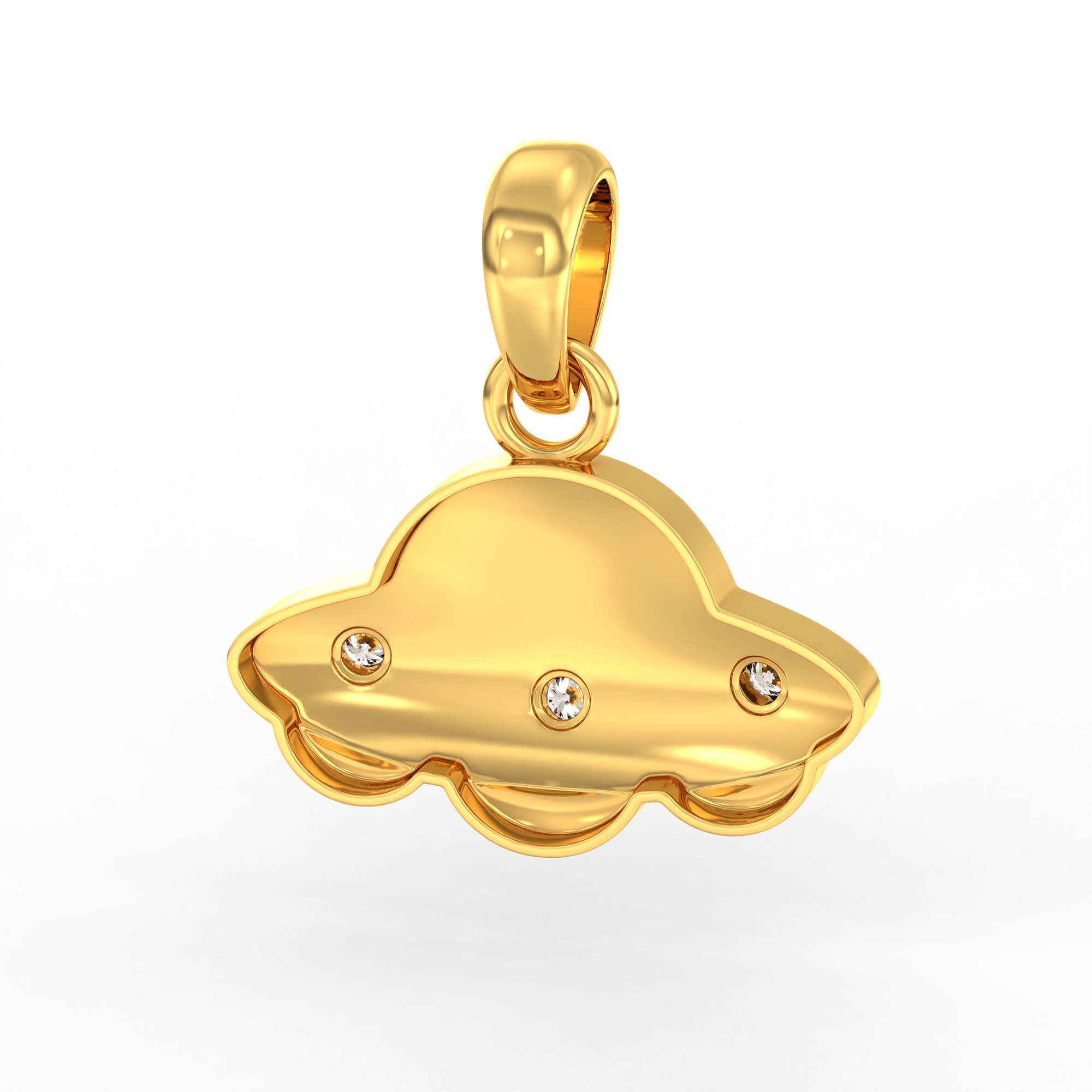 Kids Pendant in 22K Yellow Gold with Lab grown diamond thumbnail