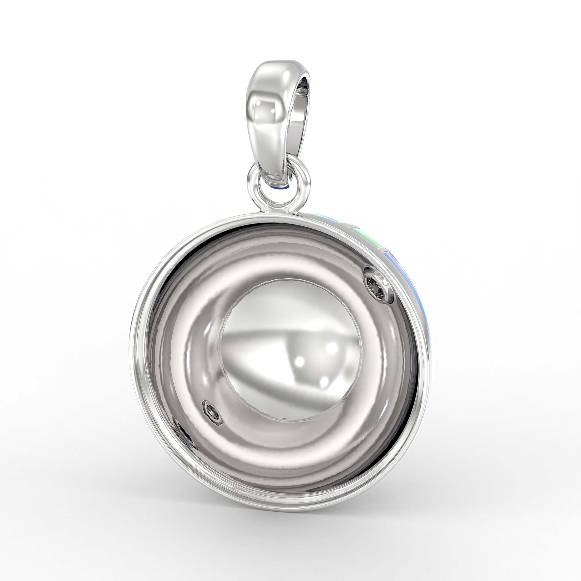Kids Pendant in 18K White Gold with Lab grown diamond thumbnail