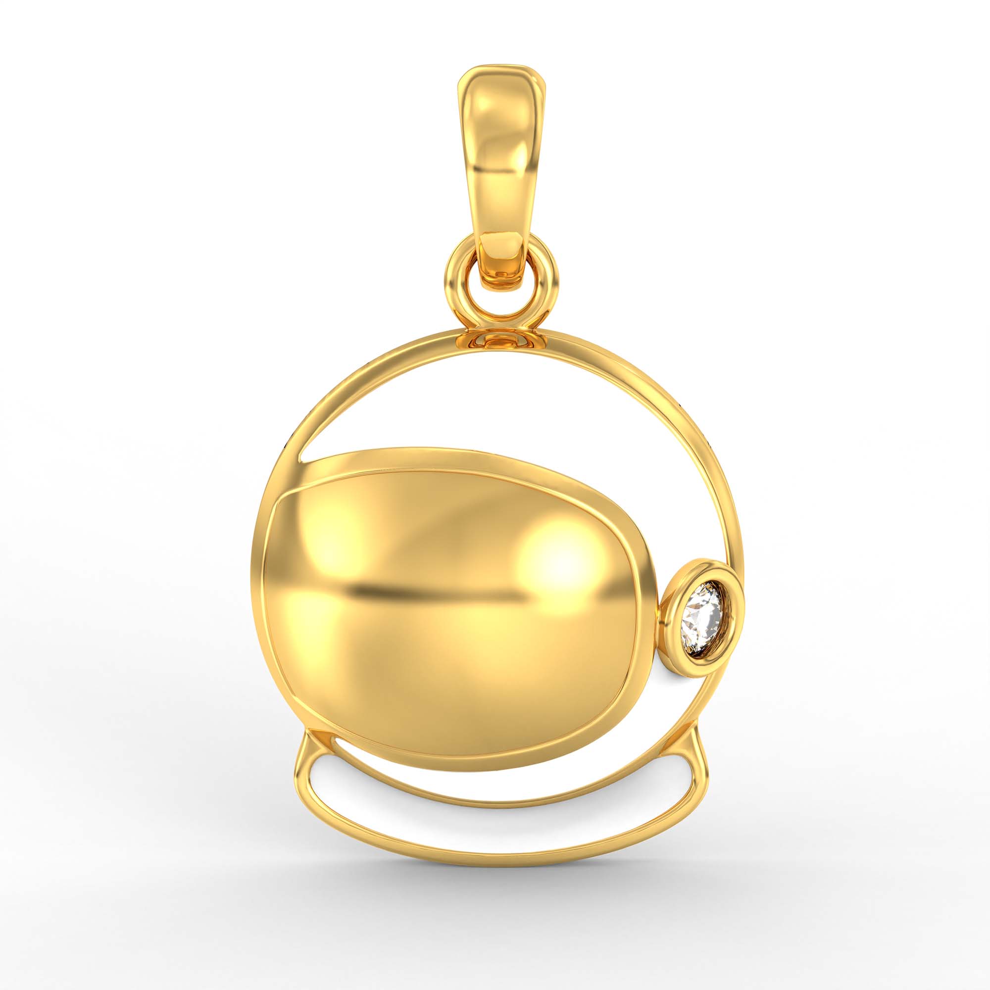 Kids Pendant in 22K Yellow Gold with Lab grown diamond thumbnail