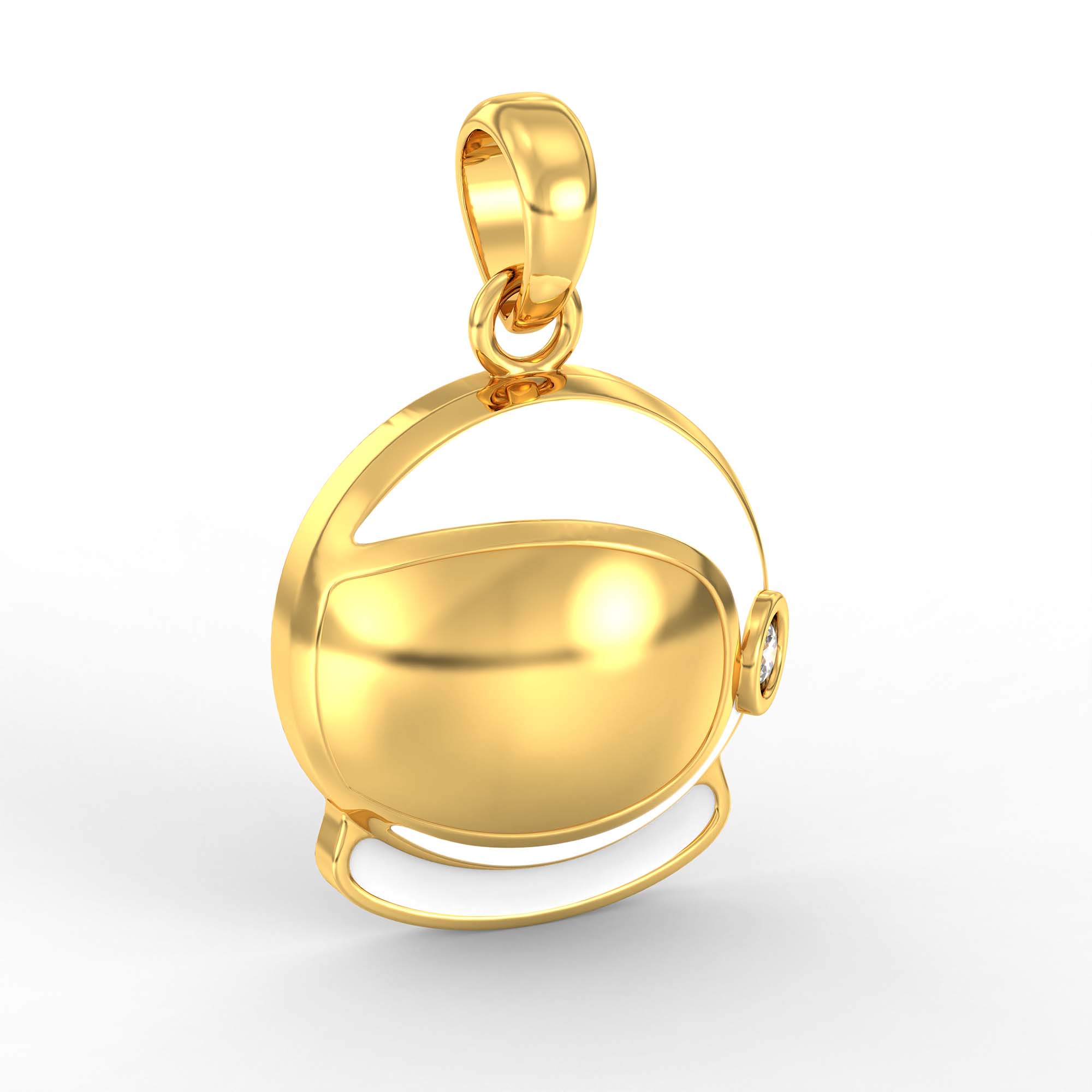 Kids Pendant in 22K Yellow Gold with Lab grown diamond thumbnail