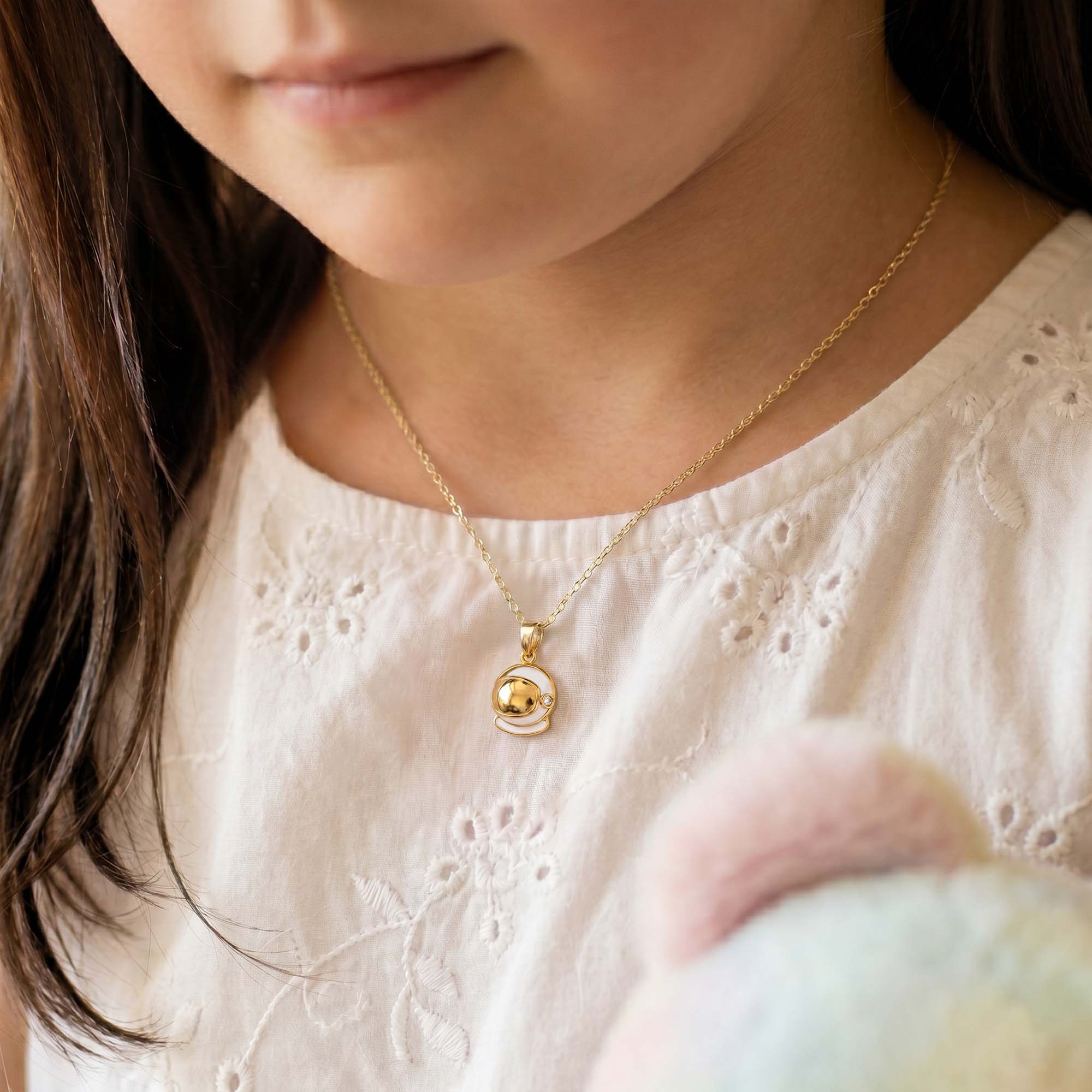 Kids Pendant in 22K Yellow Gold with Lab grown diamond thumbnail