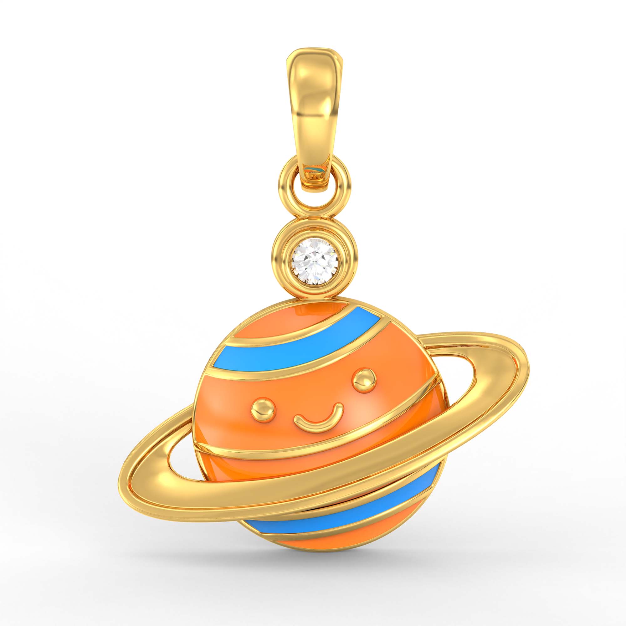 Kids Pendant in 22K Yellow Gold with Lab grown diamond thumbnail