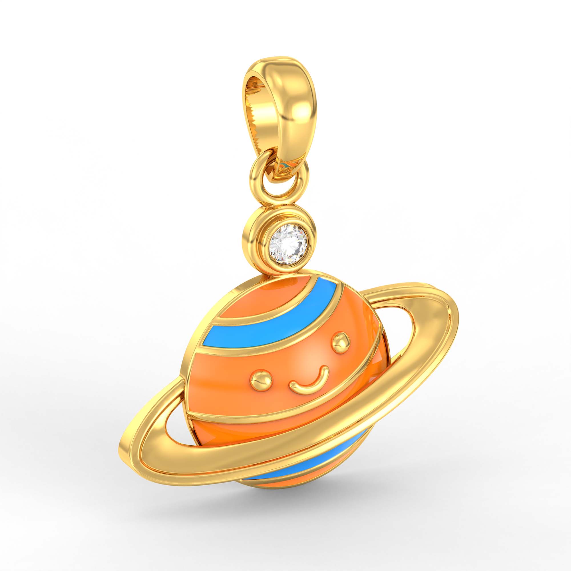 Kids Pendant in 22K Yellow Gold with Lab grown diamond thumbnail