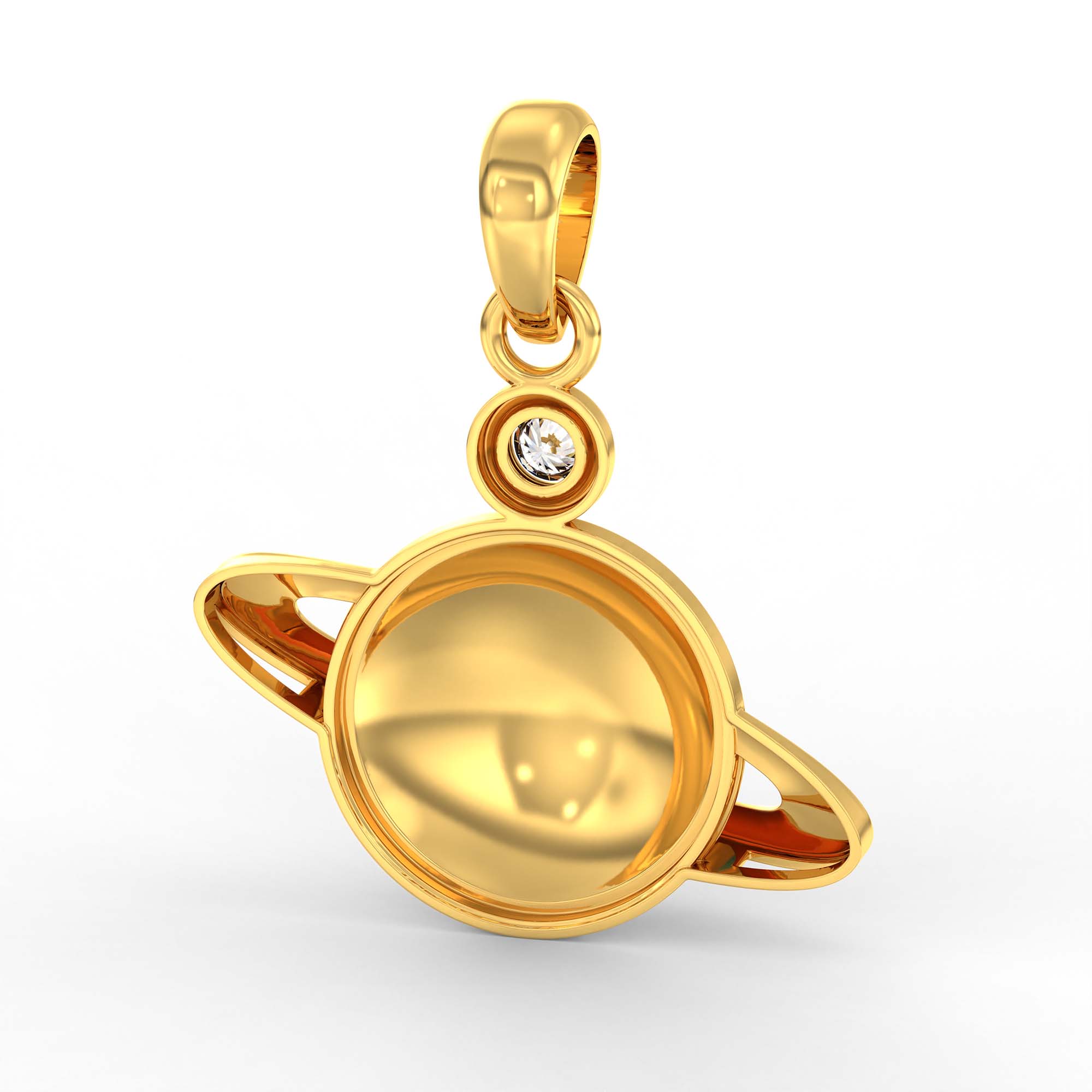 Kids Pendant in 22K Yellow Gold with Lab grown diamond thumbnail