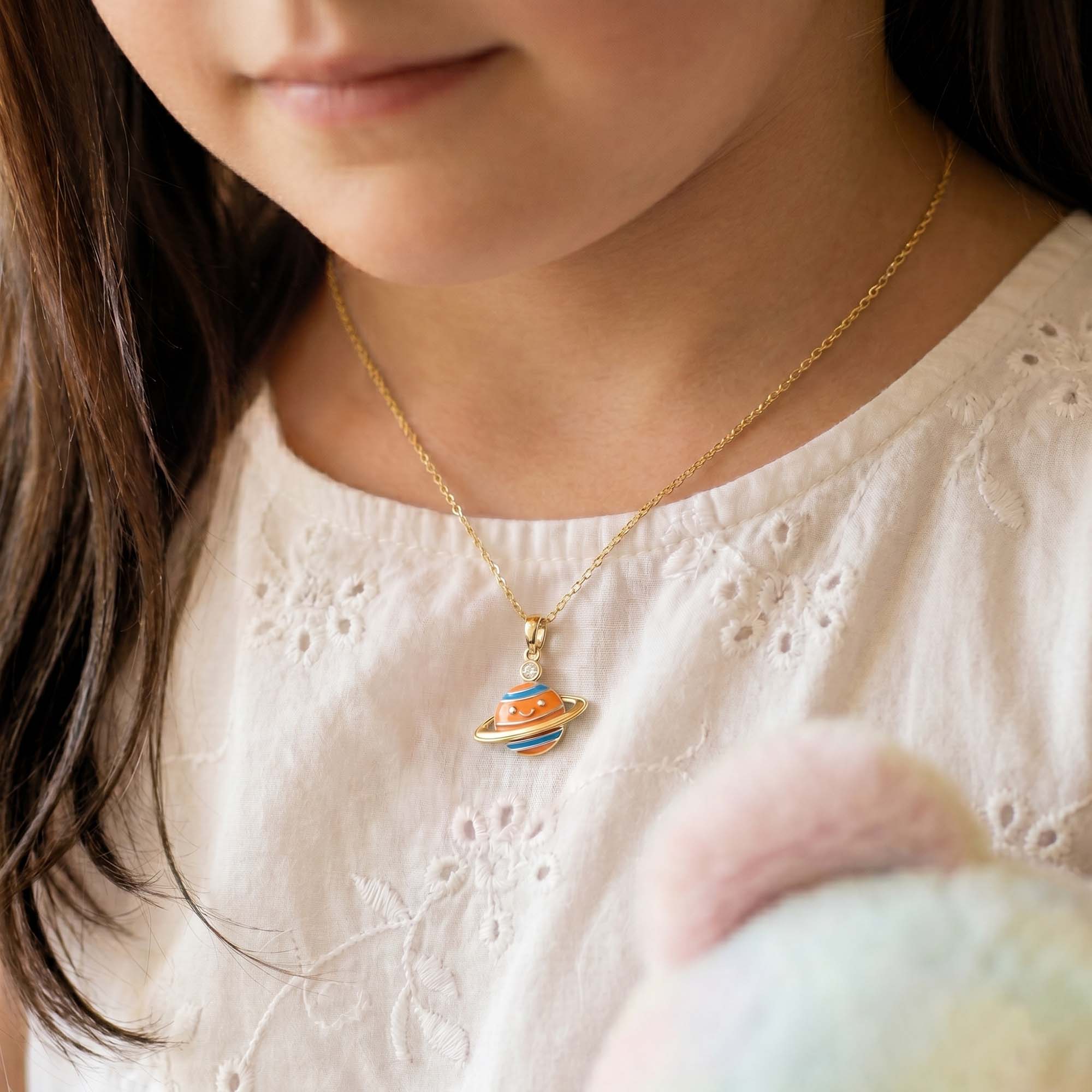 Kids Pendant in 22K Yellow Gold with Lab grown diamond thumbnail