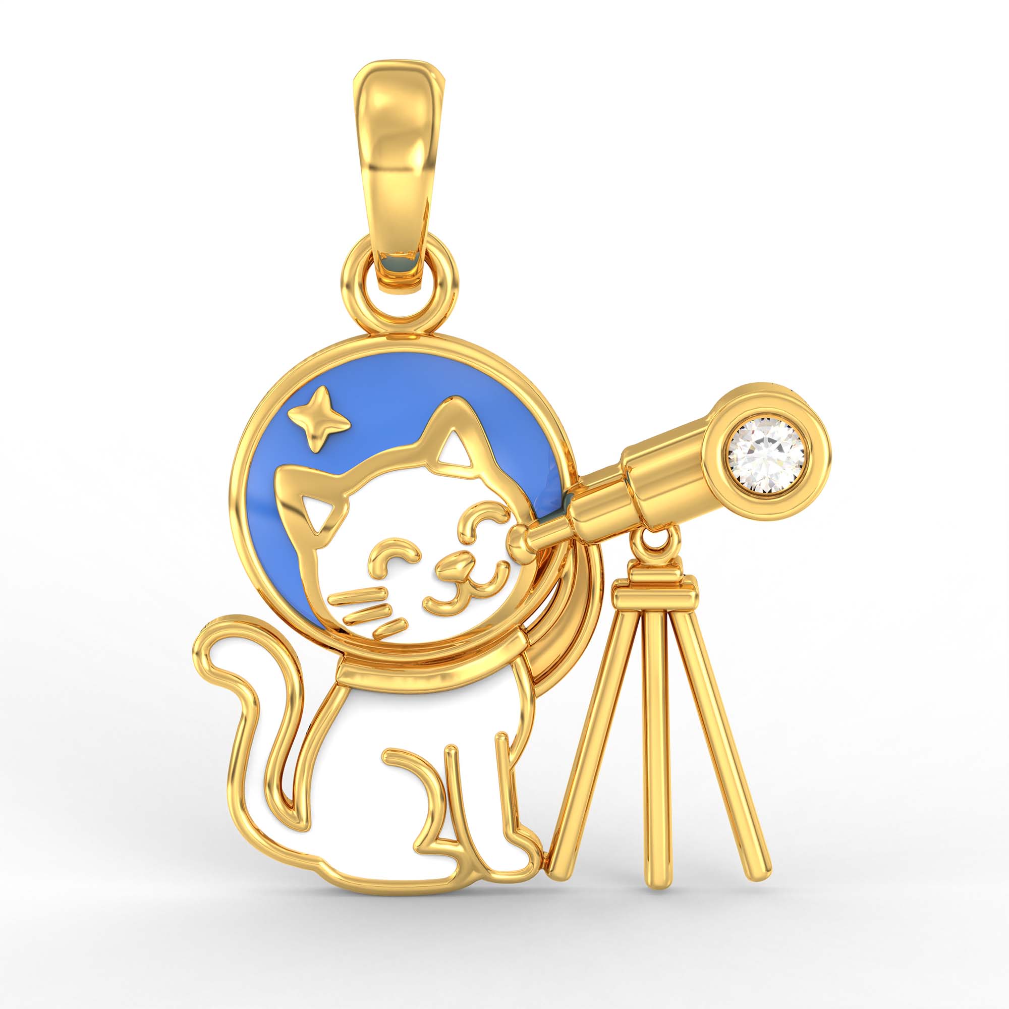 Kids Pendant in 22K Yellow Gold with Lab grown diamond thumbnail