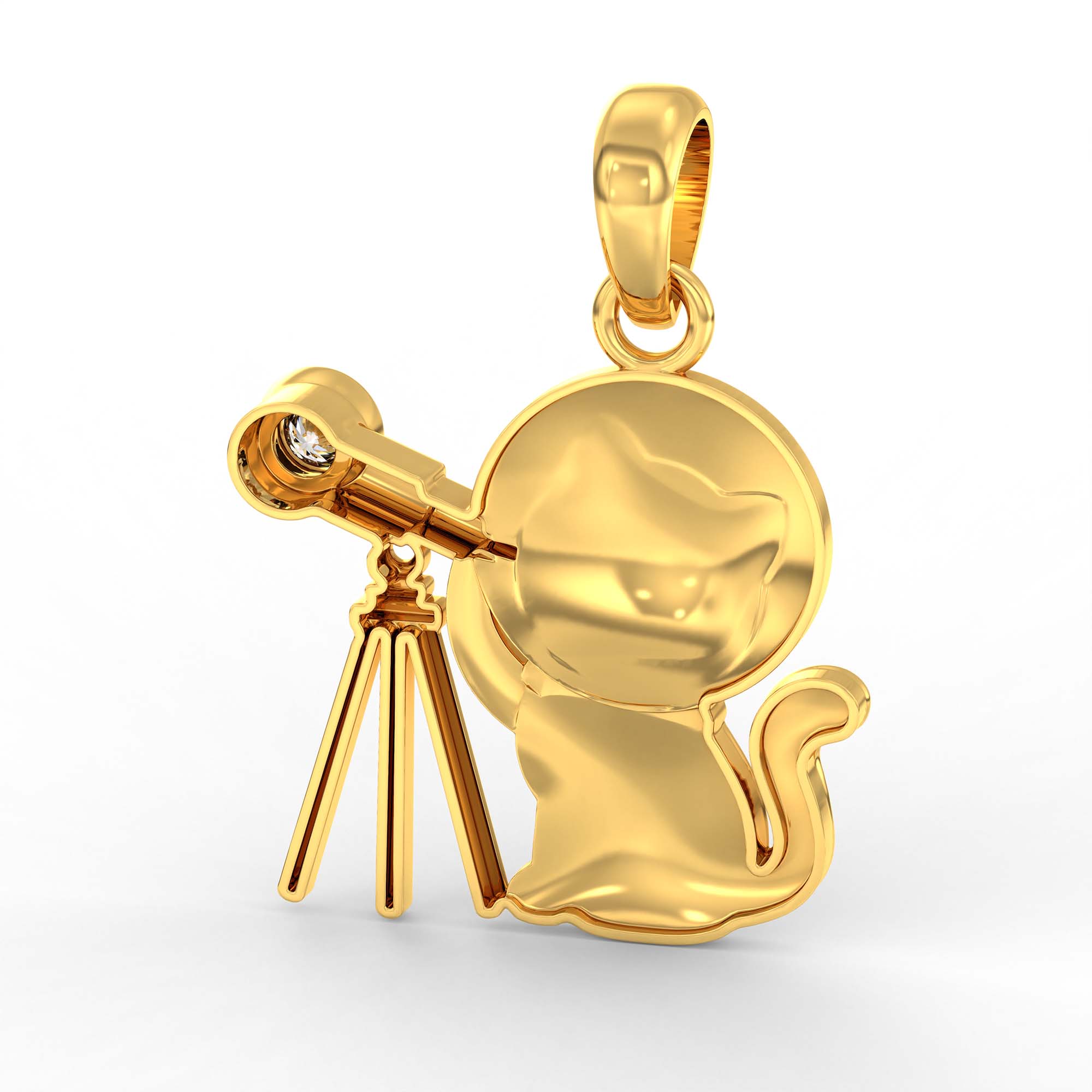 Kids Pendant in 22K Yellow Gold with Lab grown diamond thumbnail