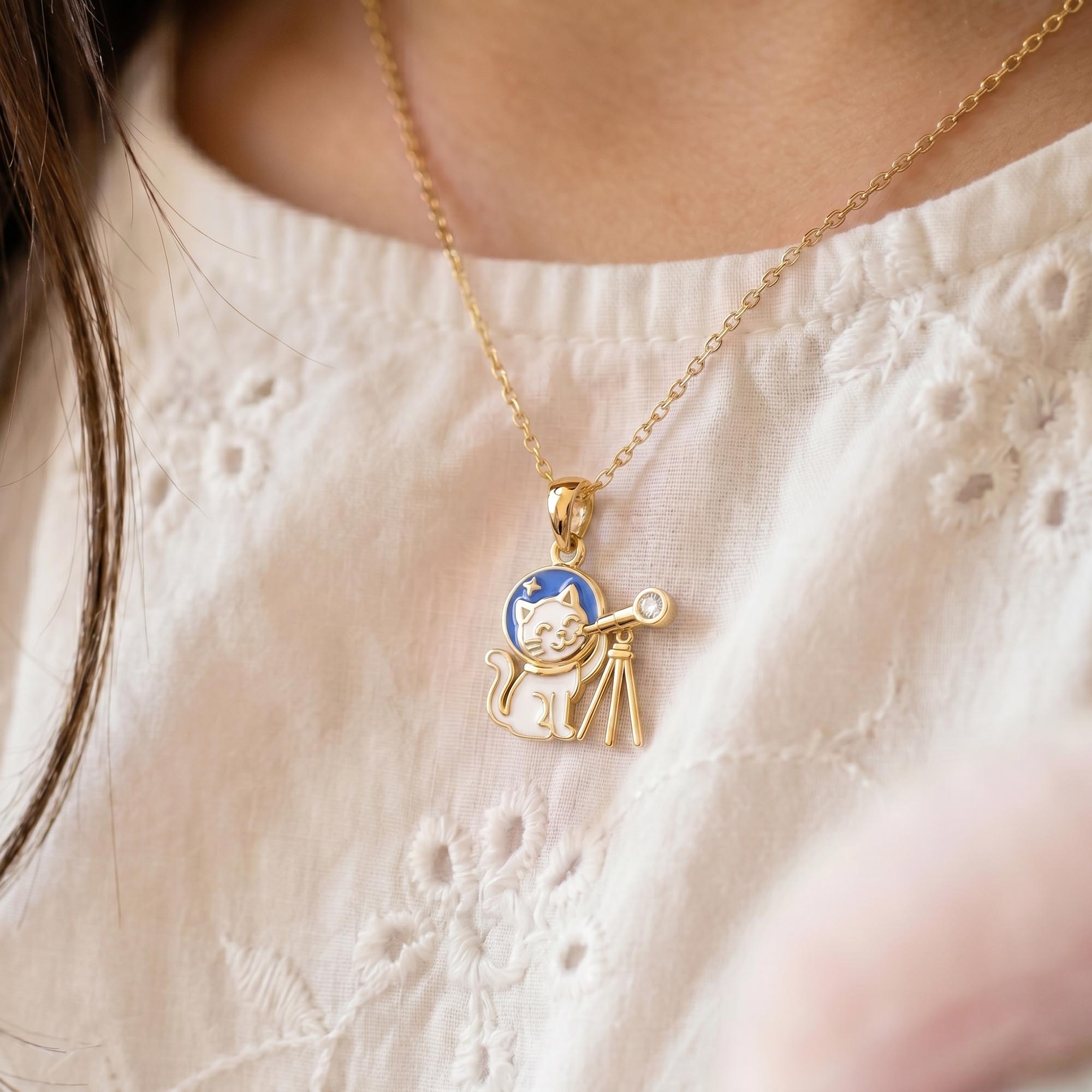 Kids Pendant in 22K Yellow Gold with Lab grown diamond thumbnail