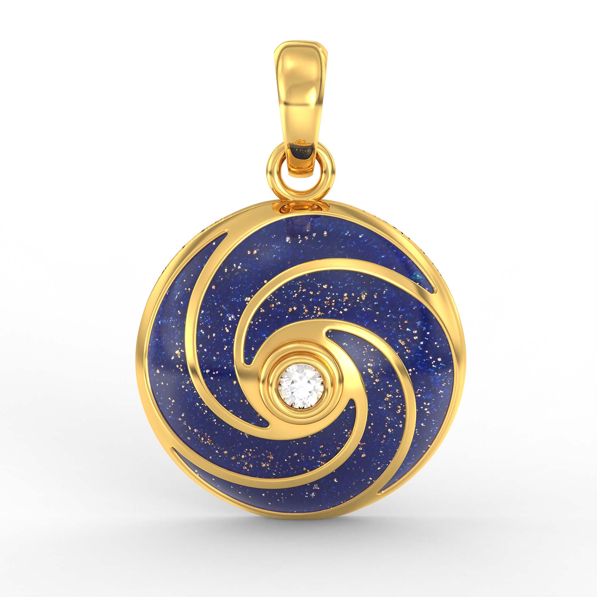 Kids Pendant in 22K Yellow Gold with Lab grown diamond thumbnail