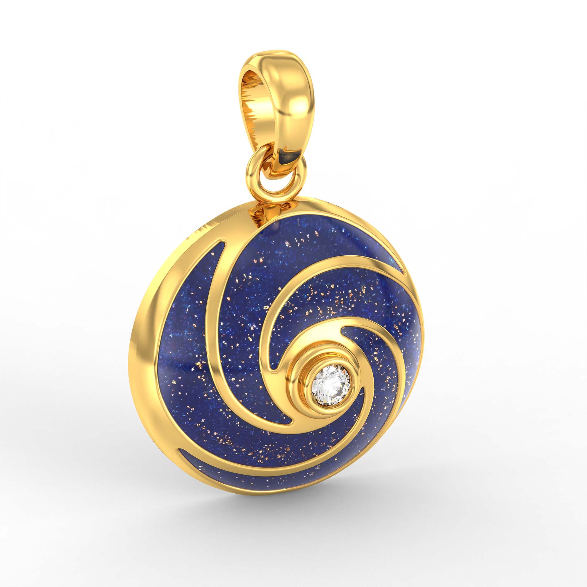 Kids Pendant in 22K Yellow Gold with Lab grown diamond thumbnail