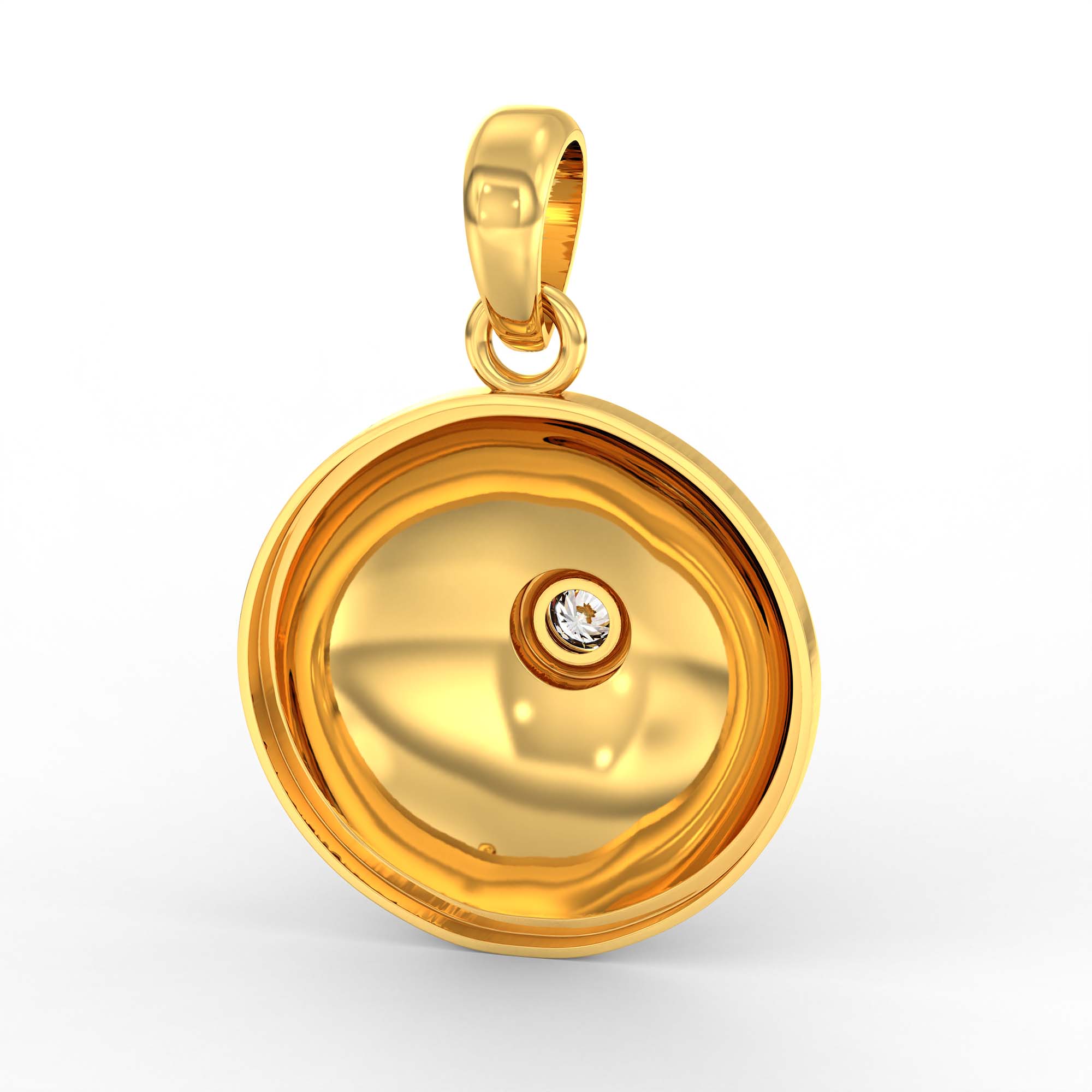 Kids Pendant in 22K Yellow Gold with Lab grown diamond thumbnail