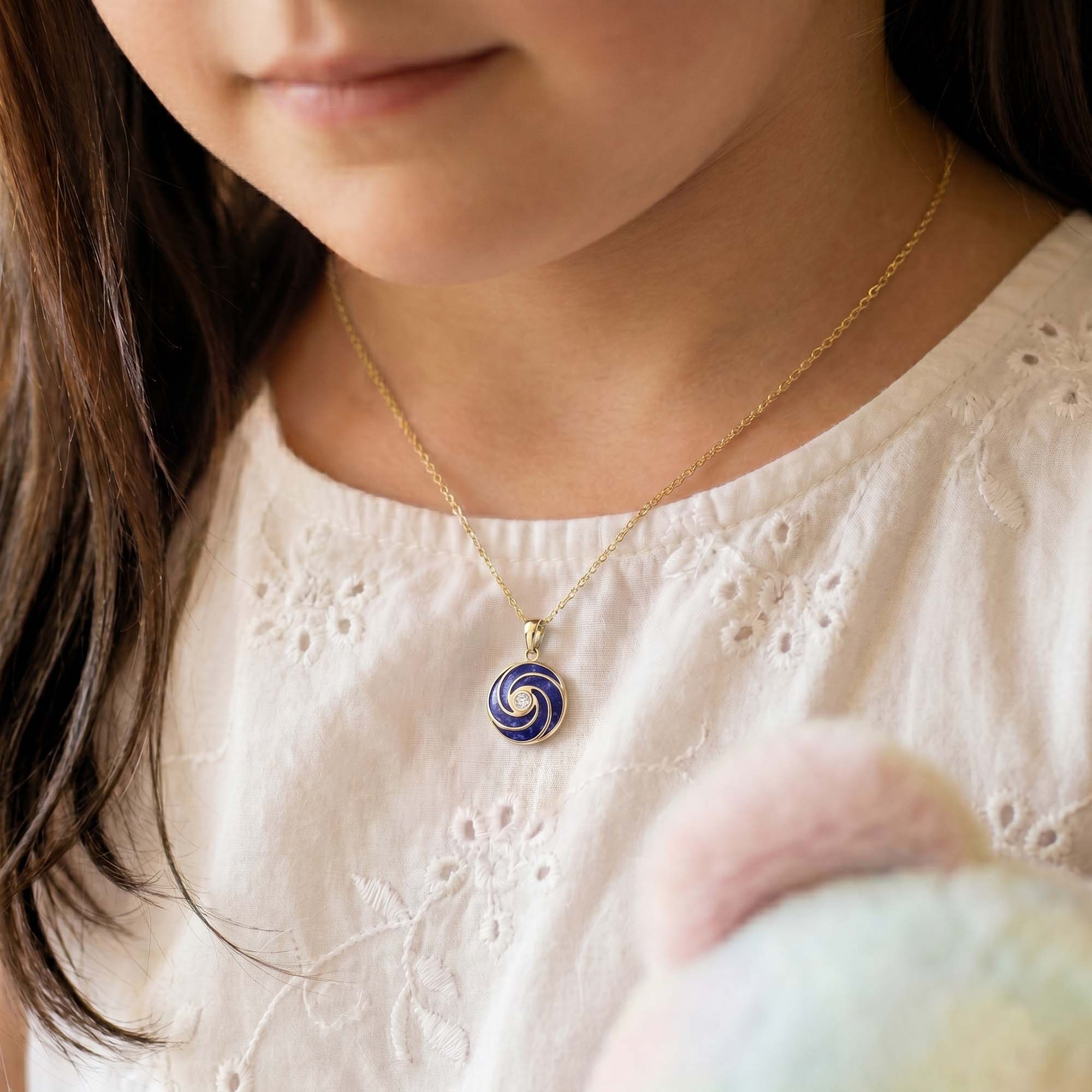 Kids Pendant in 22K Yellow Gold with Lab grown diamond thumbnail