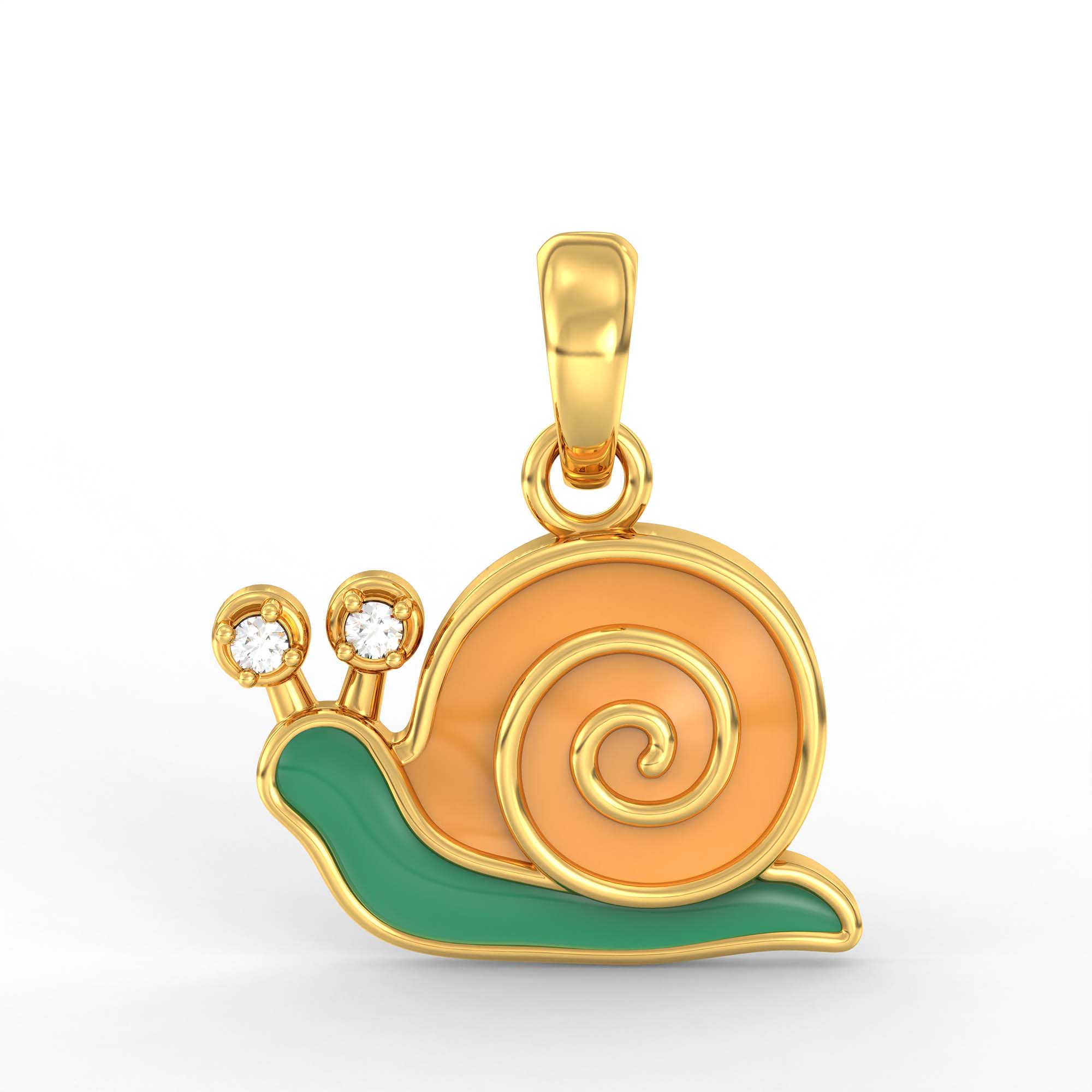 Kids Pendant in 22K Yellow Gold with Lab grown diamond thumbnail