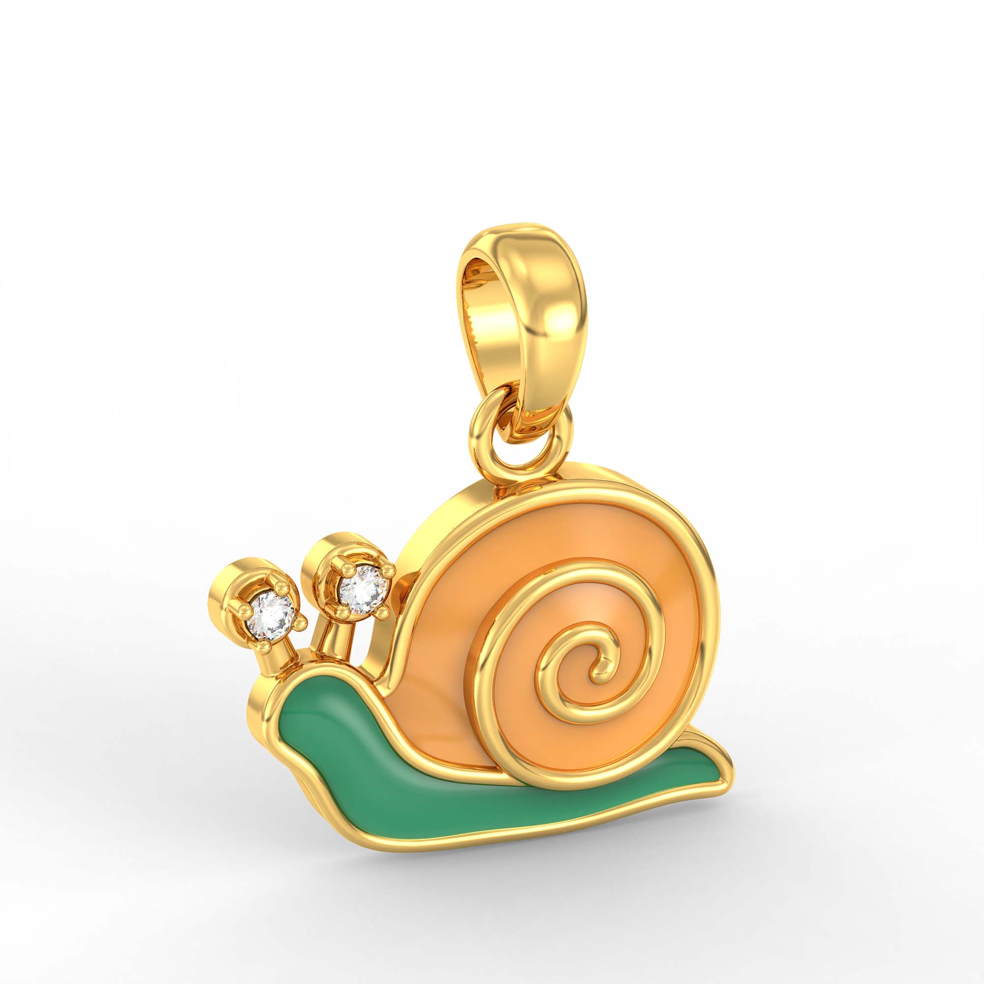 Kids Pendant in 22K Yellow Gold with Lab grown diamond thumbnail