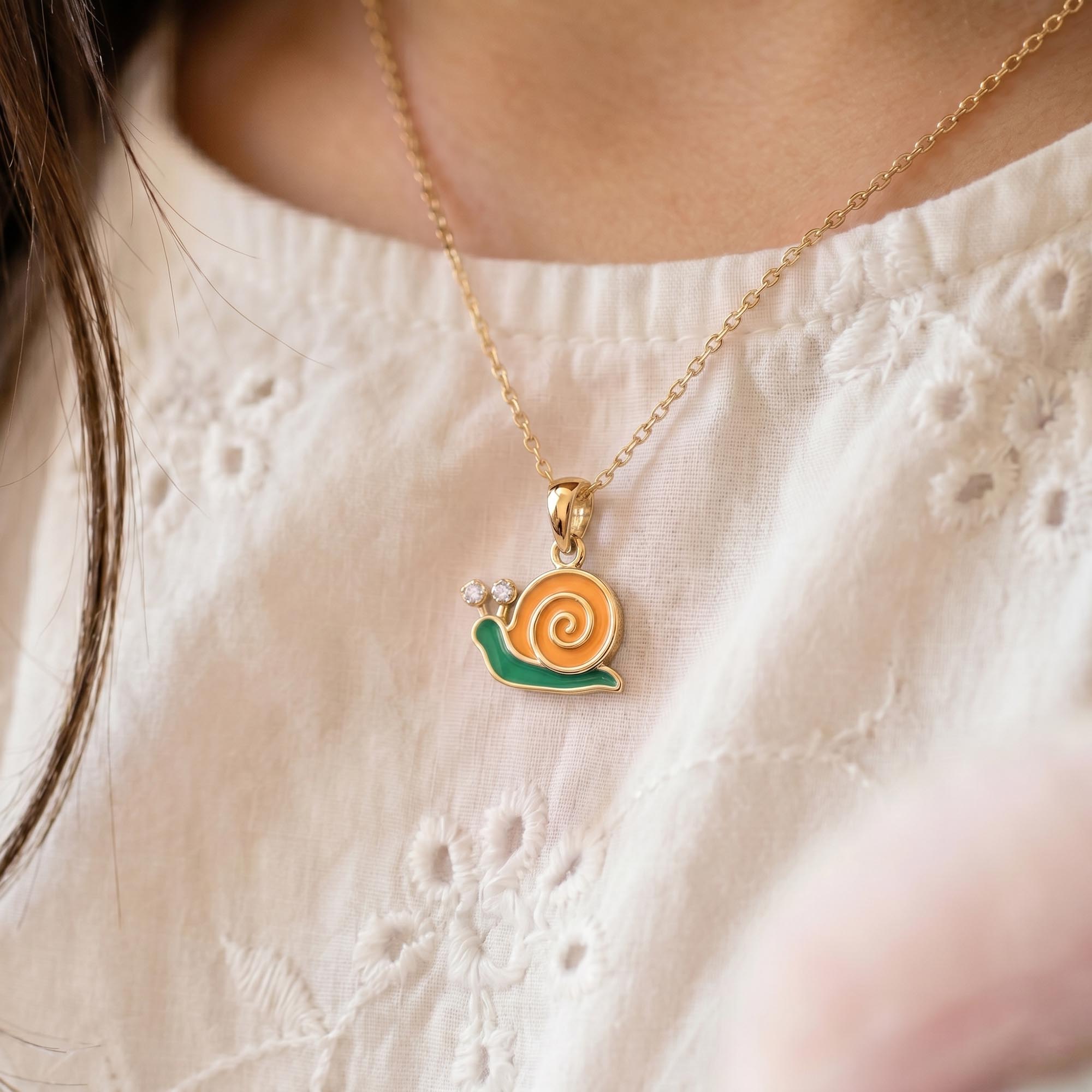Kids Pendant in 22K Yellow Gold with Lab grown diamond thumbnail