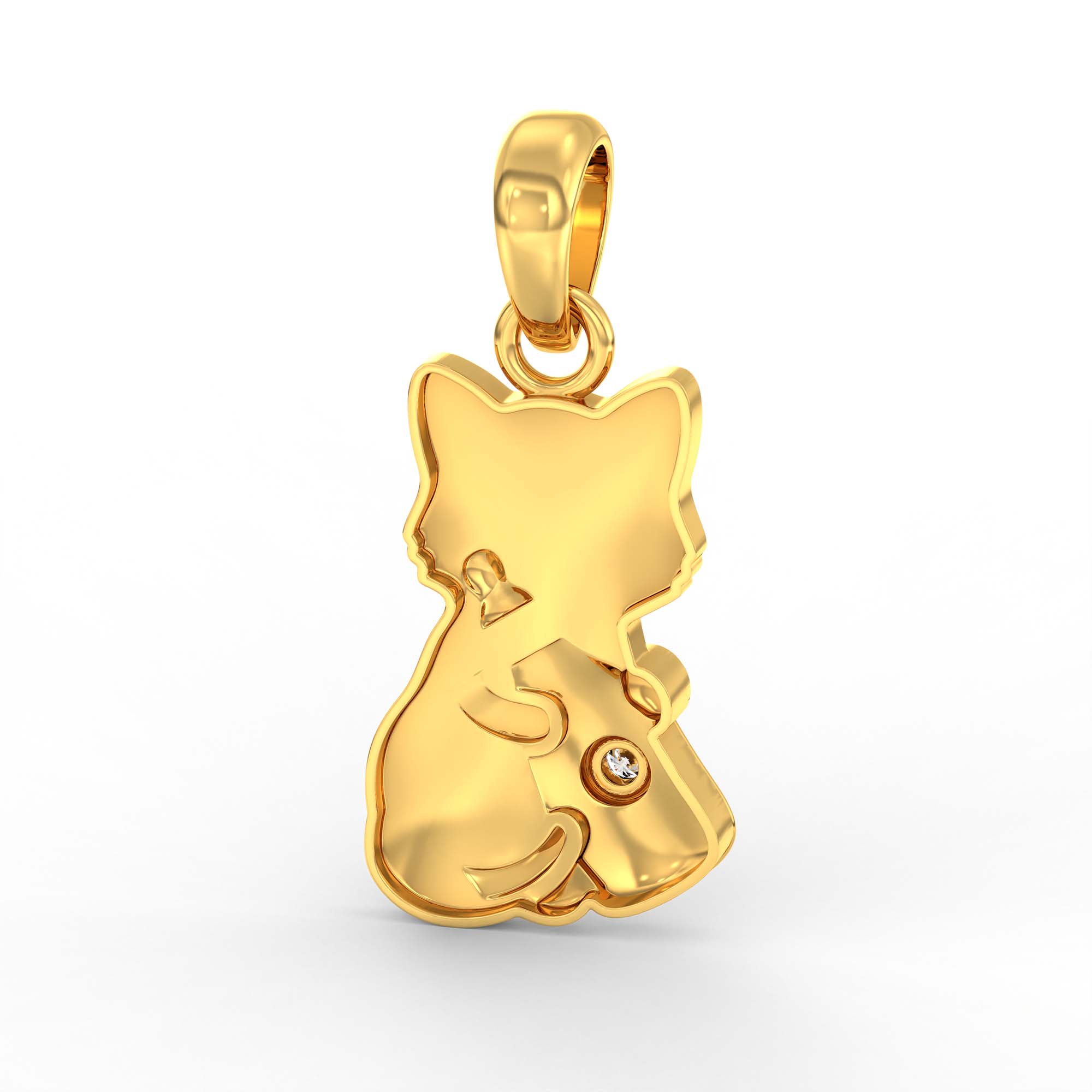 Kids Pendant in 22K Yellow Gold with Lab grown diamond thumbnail