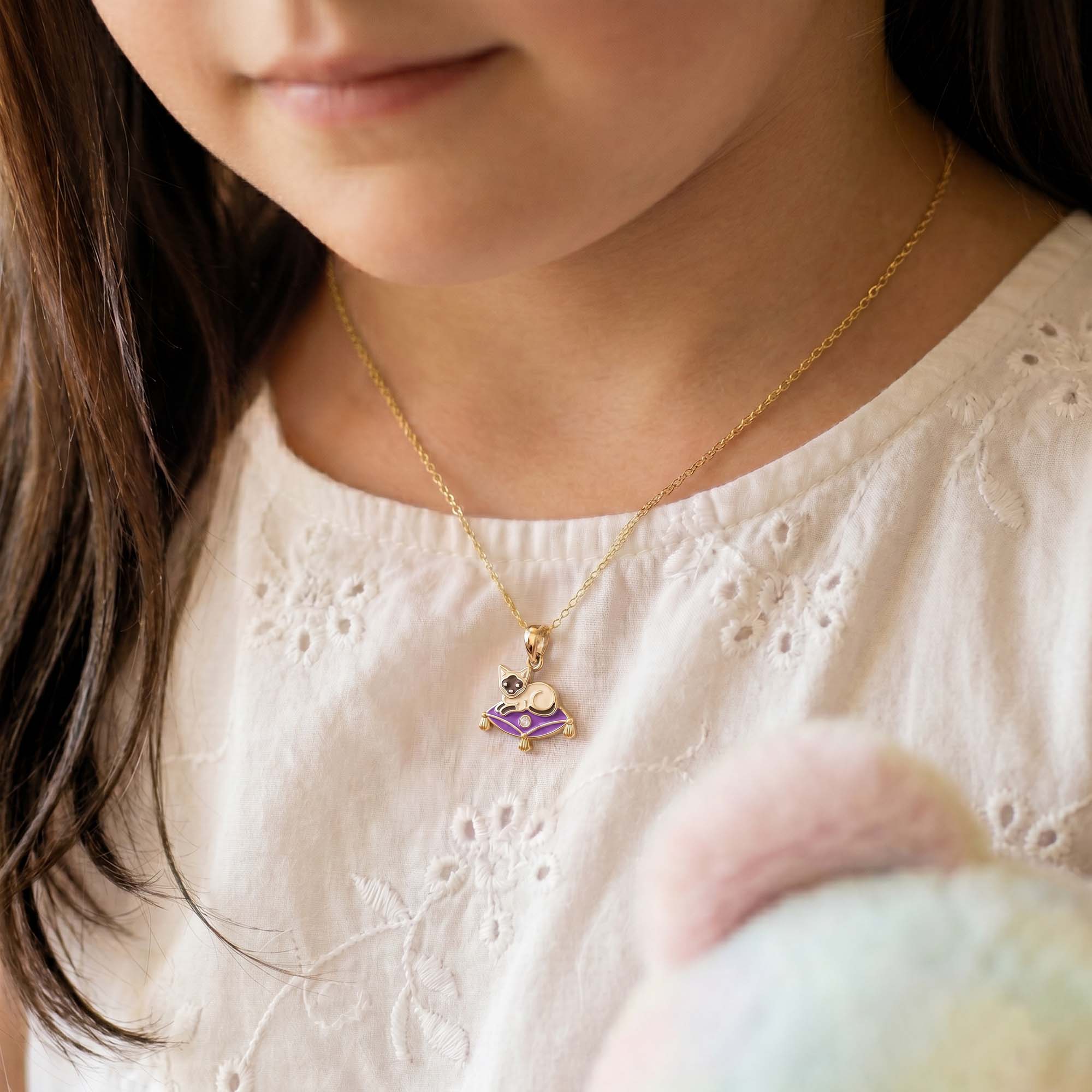 Kids Pendant in 22K Yellow Gold with Lab grown diamond thumbnail