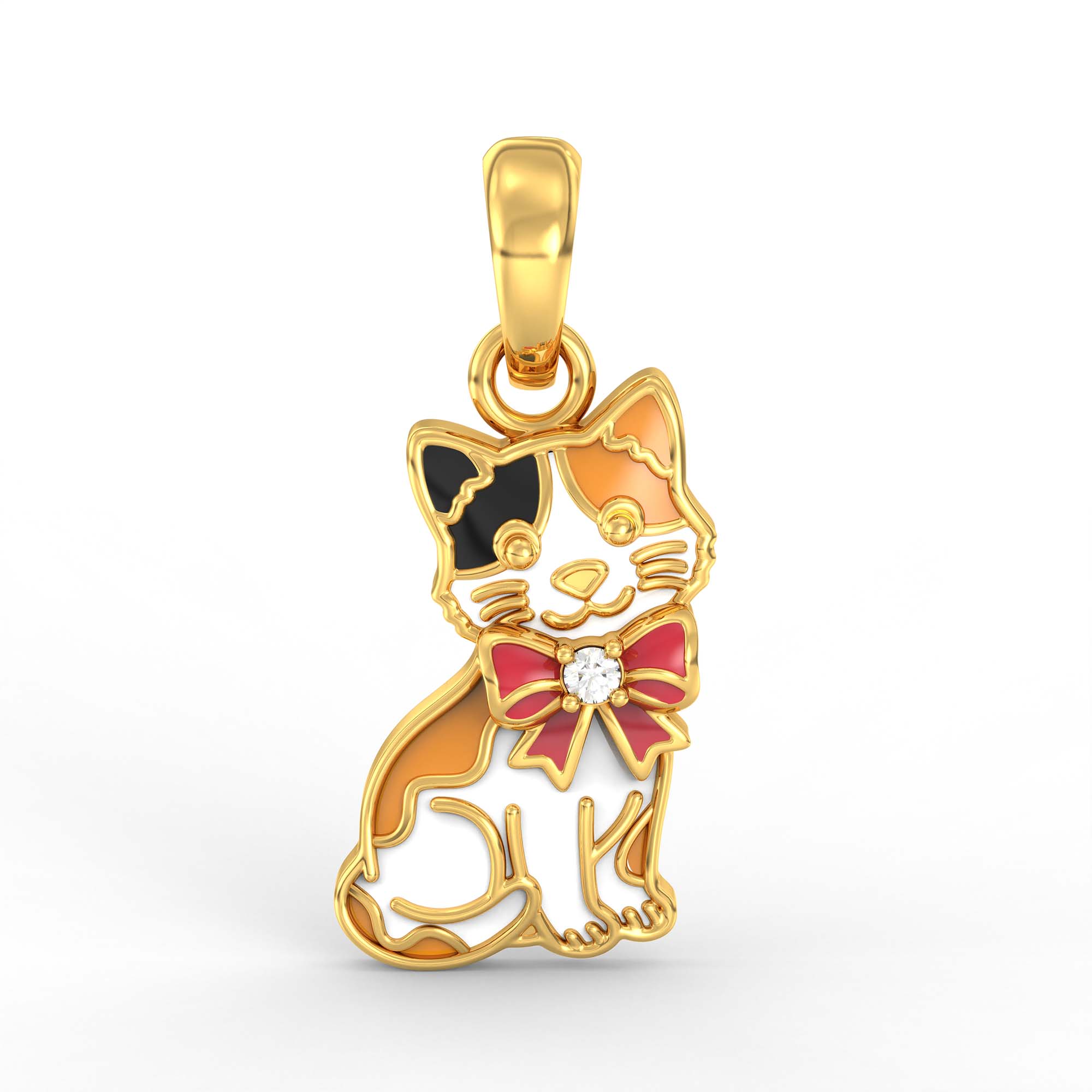Kids Pendant in 22K Yellow Gold with Lab grown diamond thumbnail