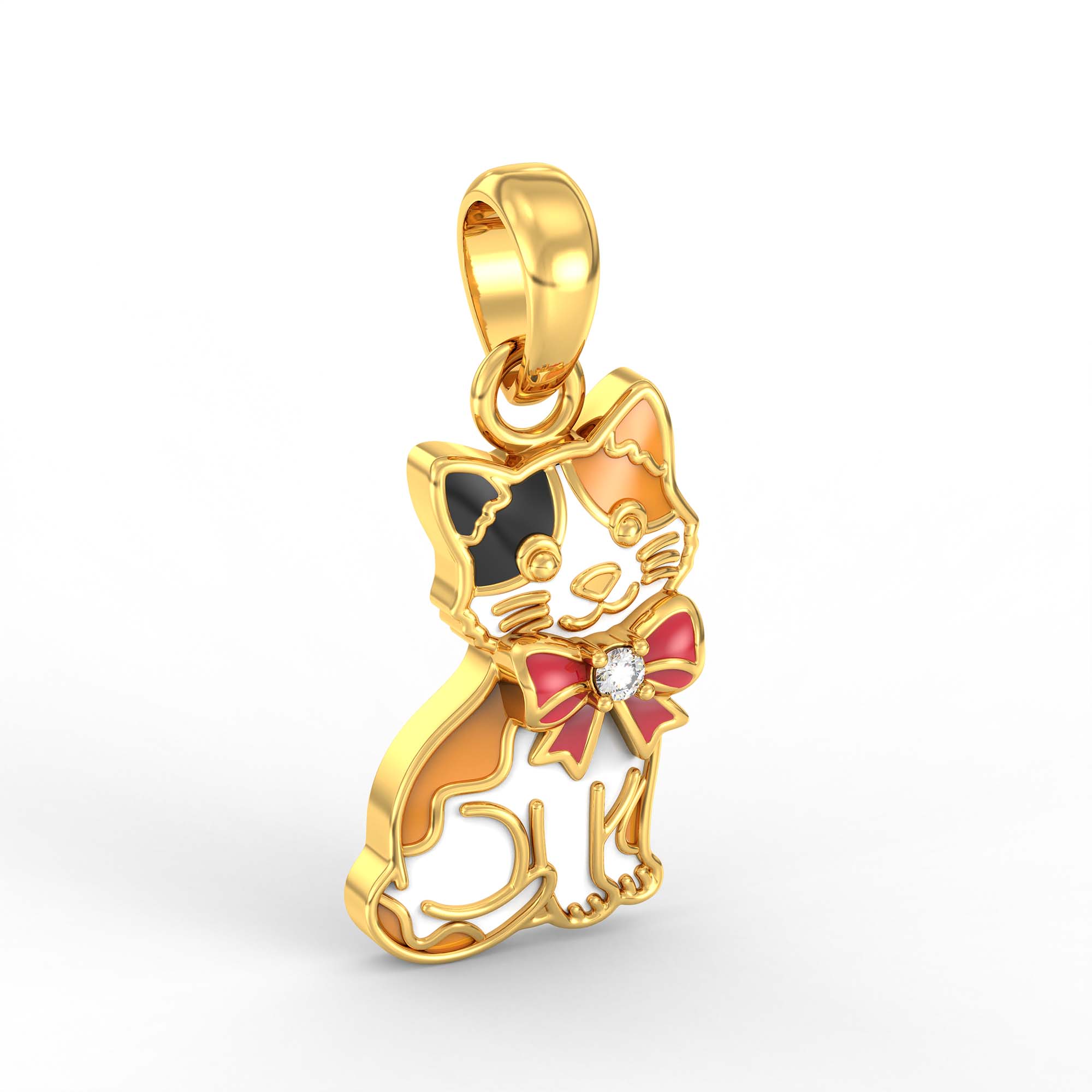 Kids Pendant in 22K Yellow Gold with Lab grown diamond thumbnail
