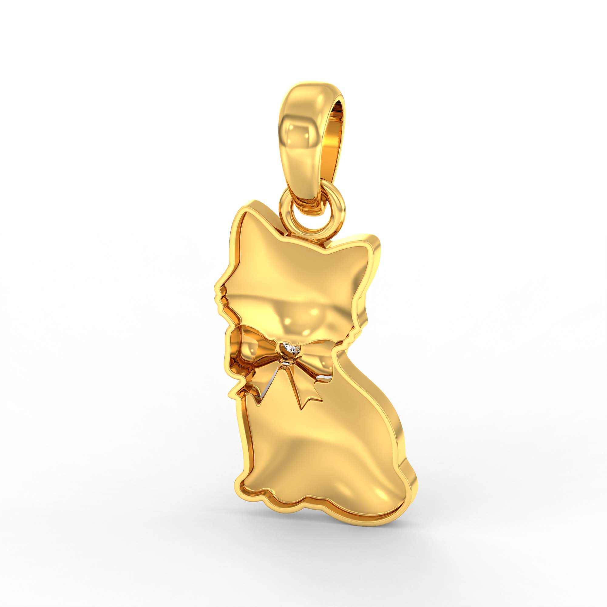 Kids Pendant in 22K Yellow Gold with Lab grown diamond thumbnail