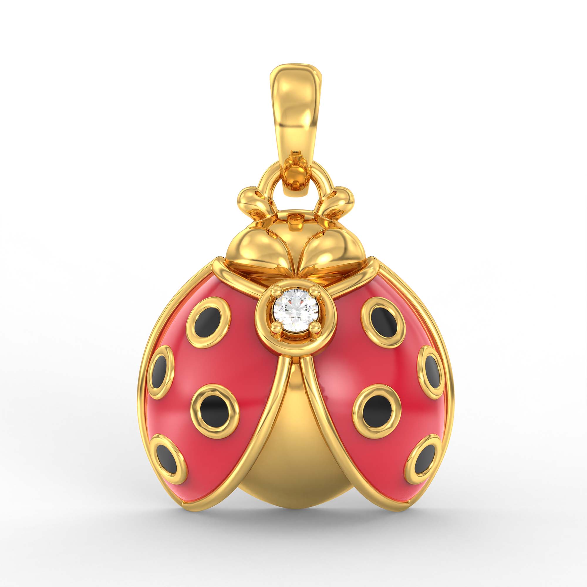 Kids Pendant in 22K Yellow Gold with Lab grown diamond thumbnail
