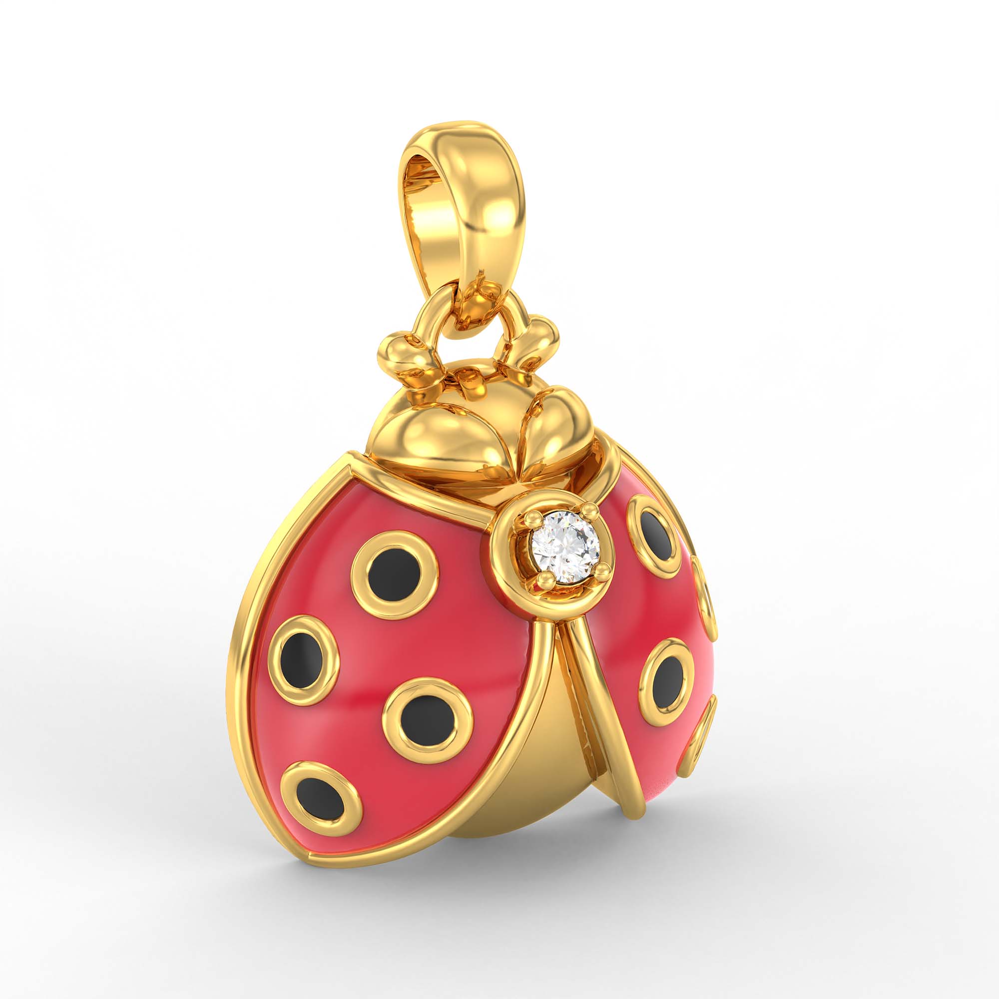 Kids Pendant in 22K Yellow Gold with Lab grown diamond thumbnail