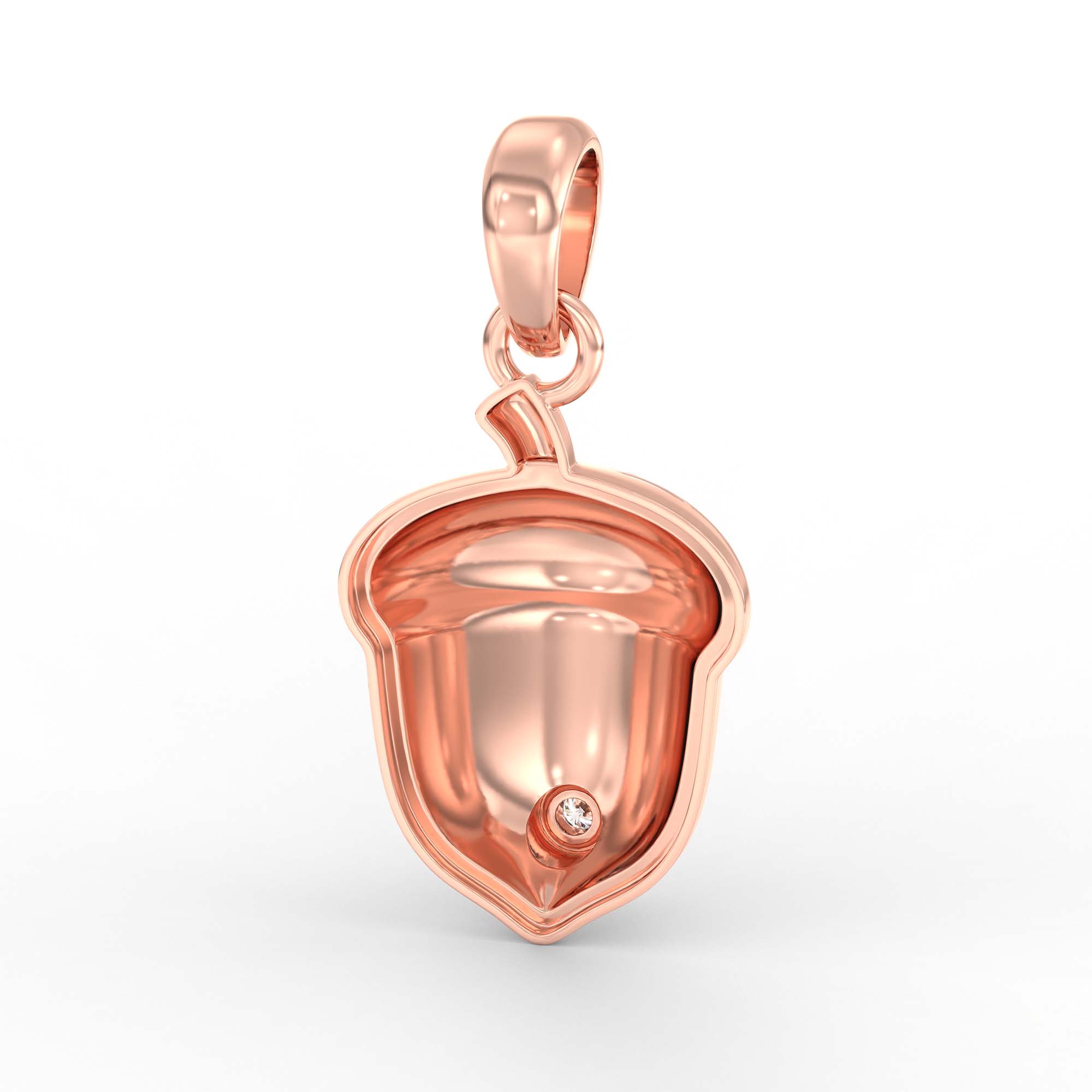 Kids Pendant in 18K Rose Gold with Lab grown diamond thumbnail