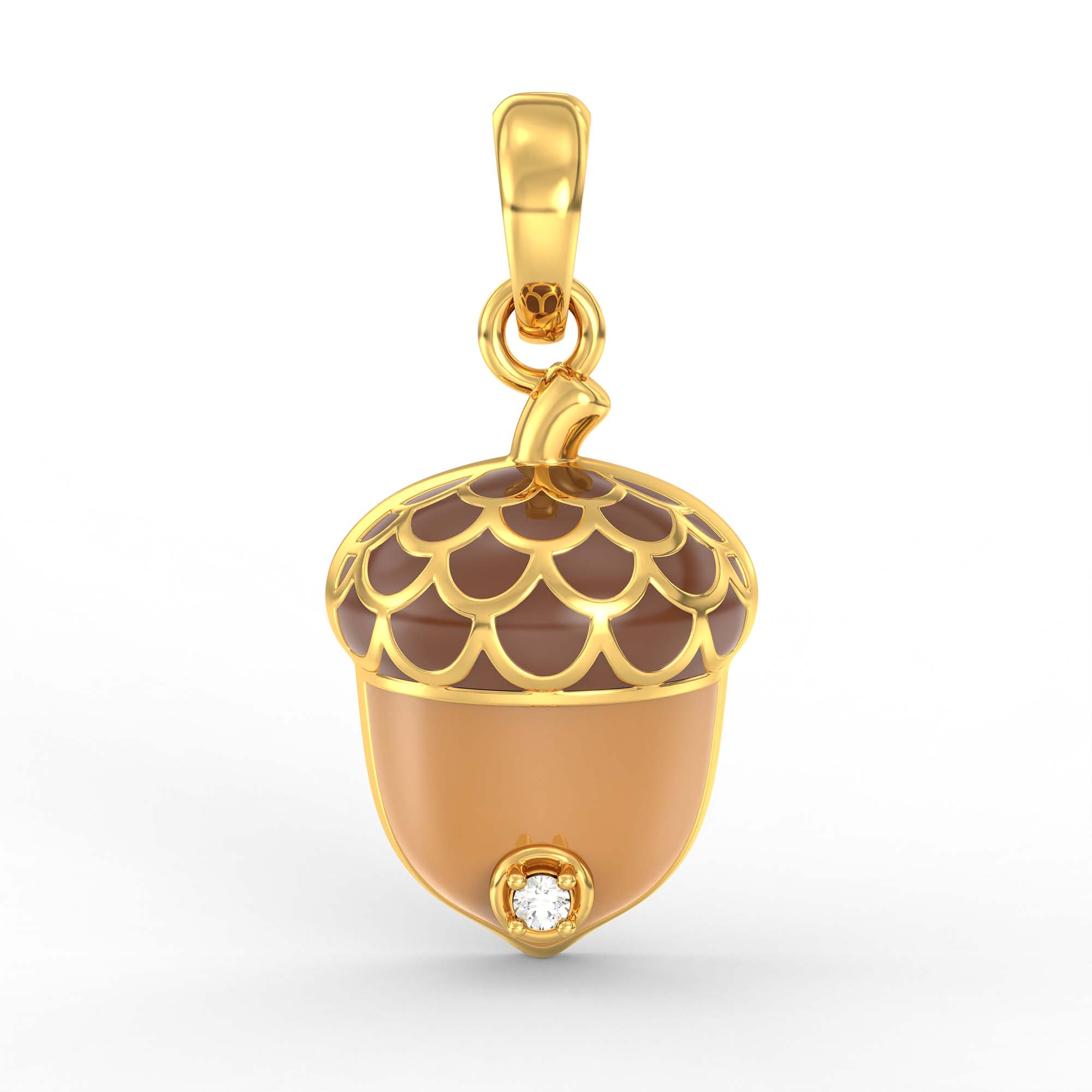 Kids Pendant in 22K Yellow Gold with Lab grown diamond thumbnail