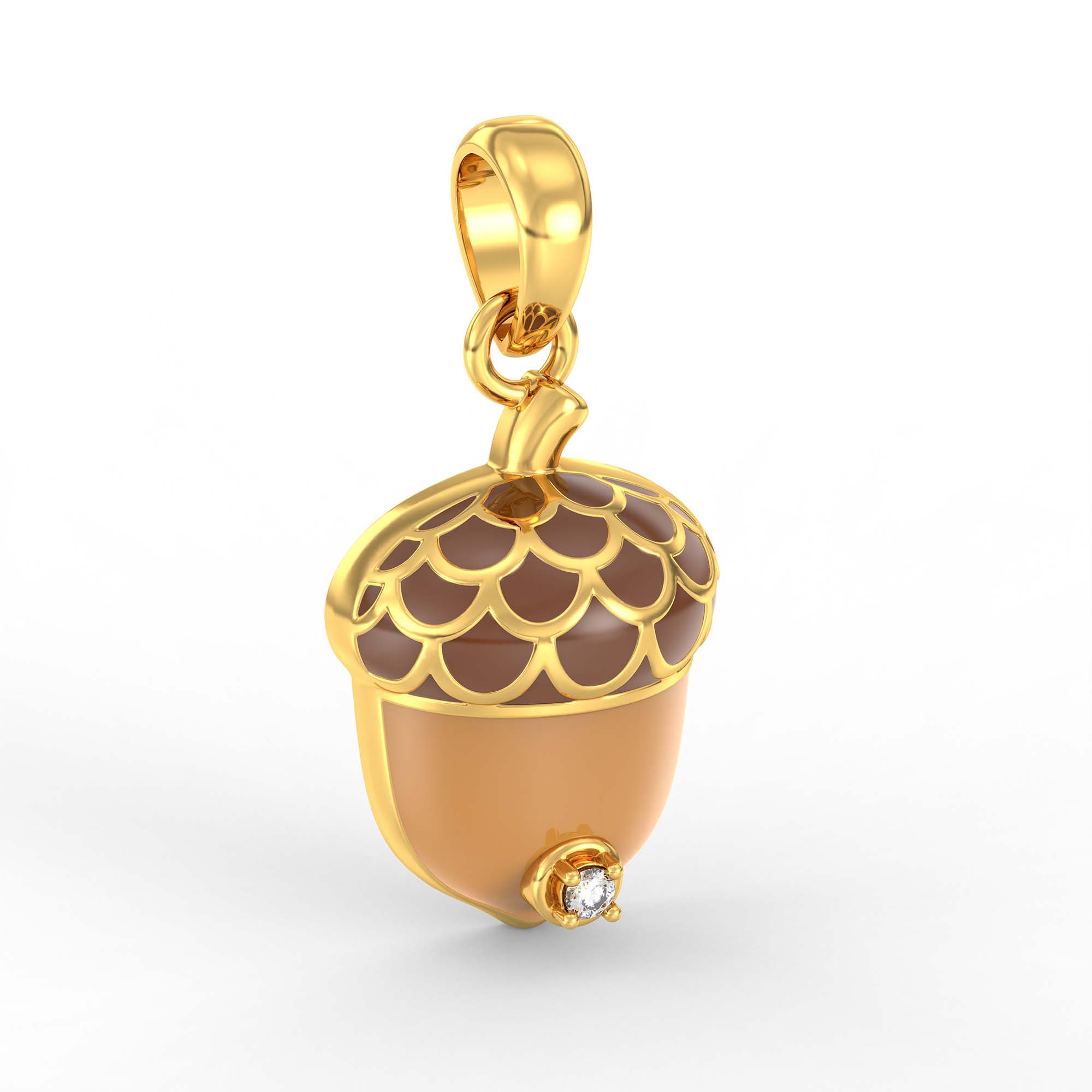 Kids Pendant in 22K Yellow Gold with Lab grown diamond thumbnail