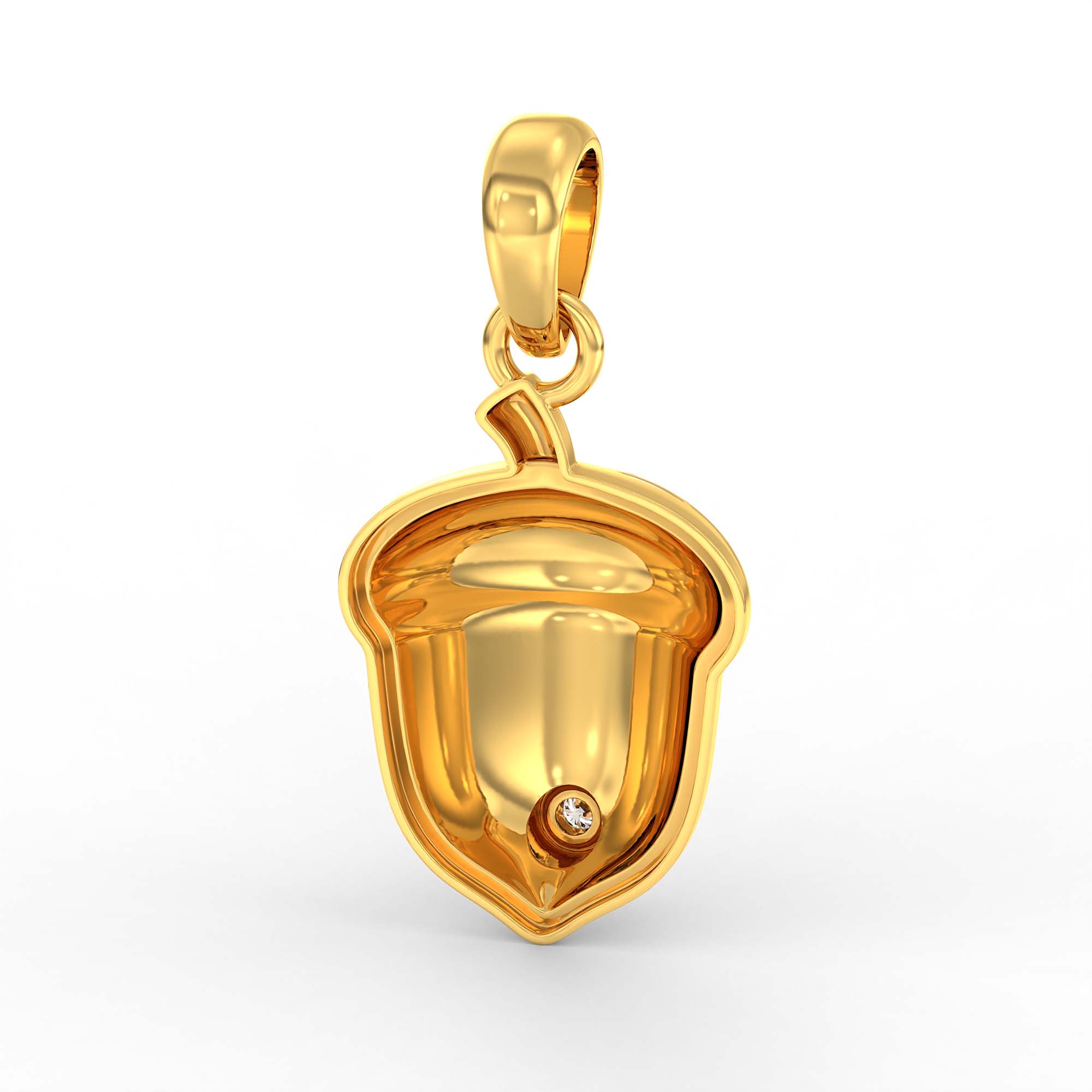 Kids Pendant in 22K Yellow Gold with Lab grown diamond thumbnail