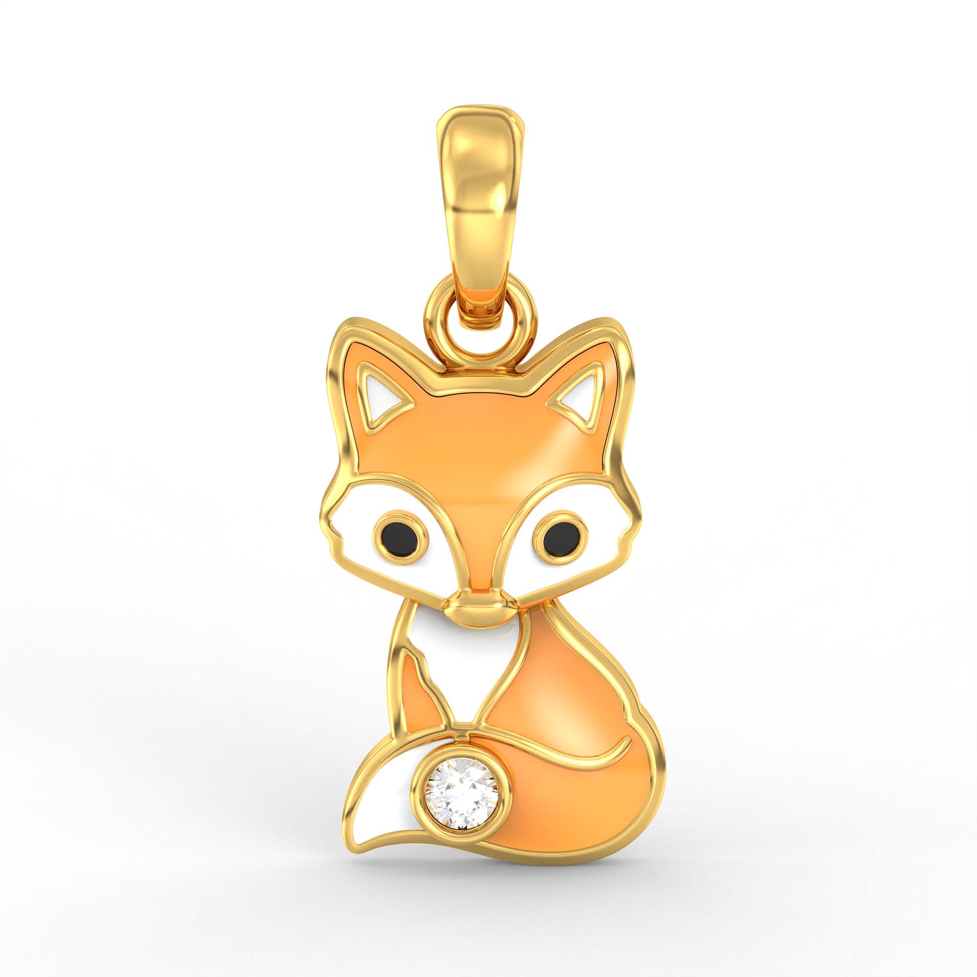 Kids Pendant in 22K Yellow Gold with Lab grown diamond thumbnail
