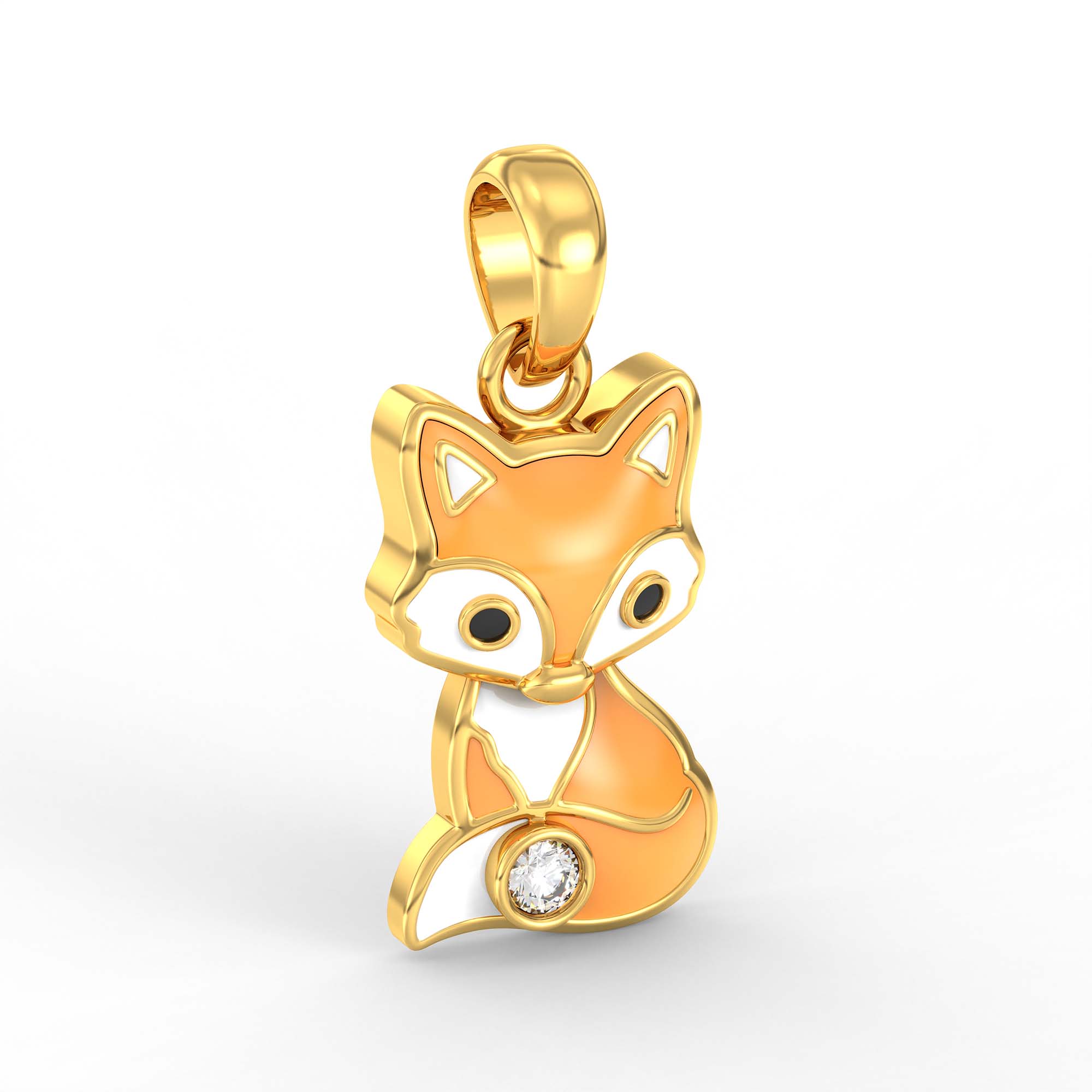 Kids Pendant in 22K Yellow Gold with Lab grown diamond thumbnail