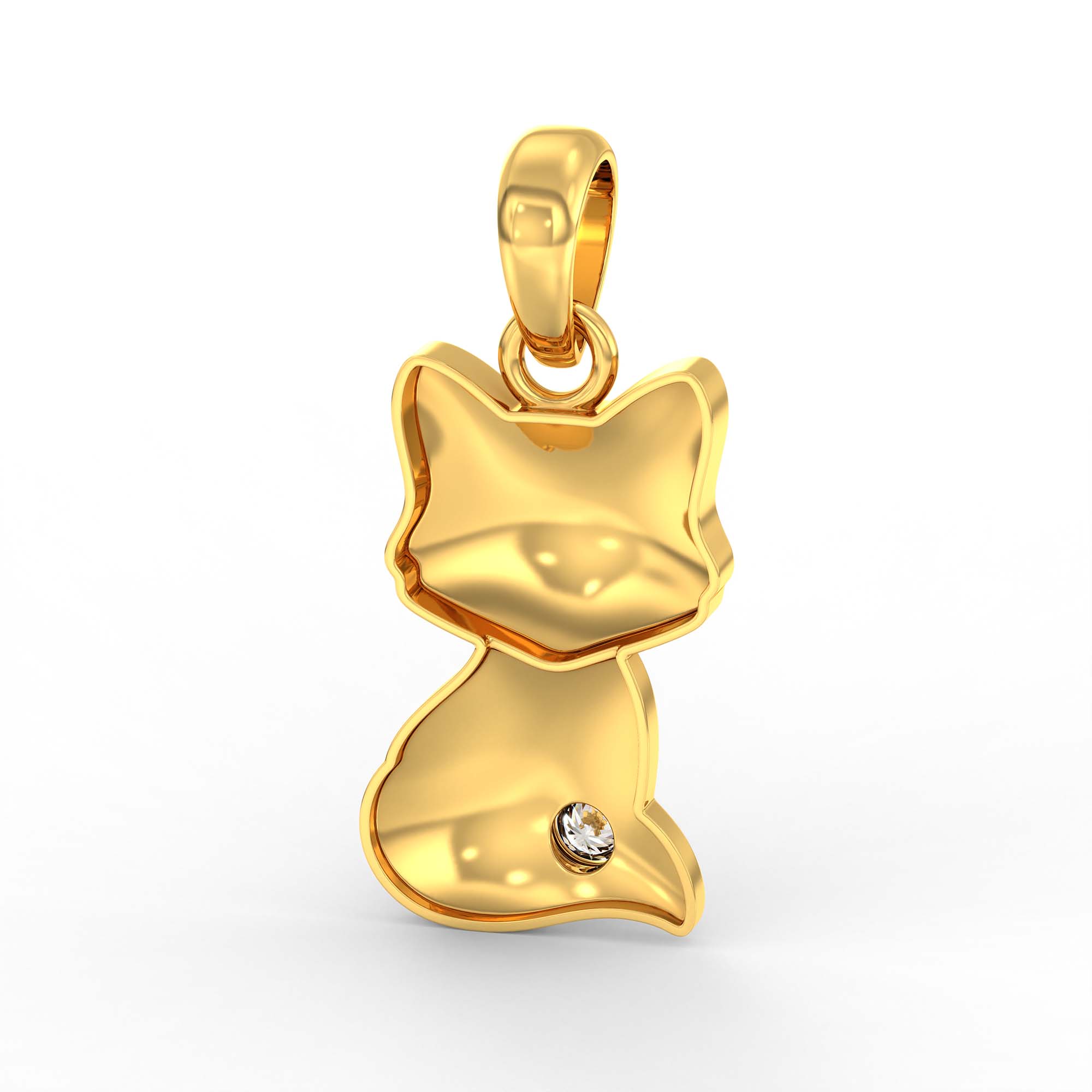 Kids Pendant in 22K Yellow Gold with Lab grown diamond thumbnail